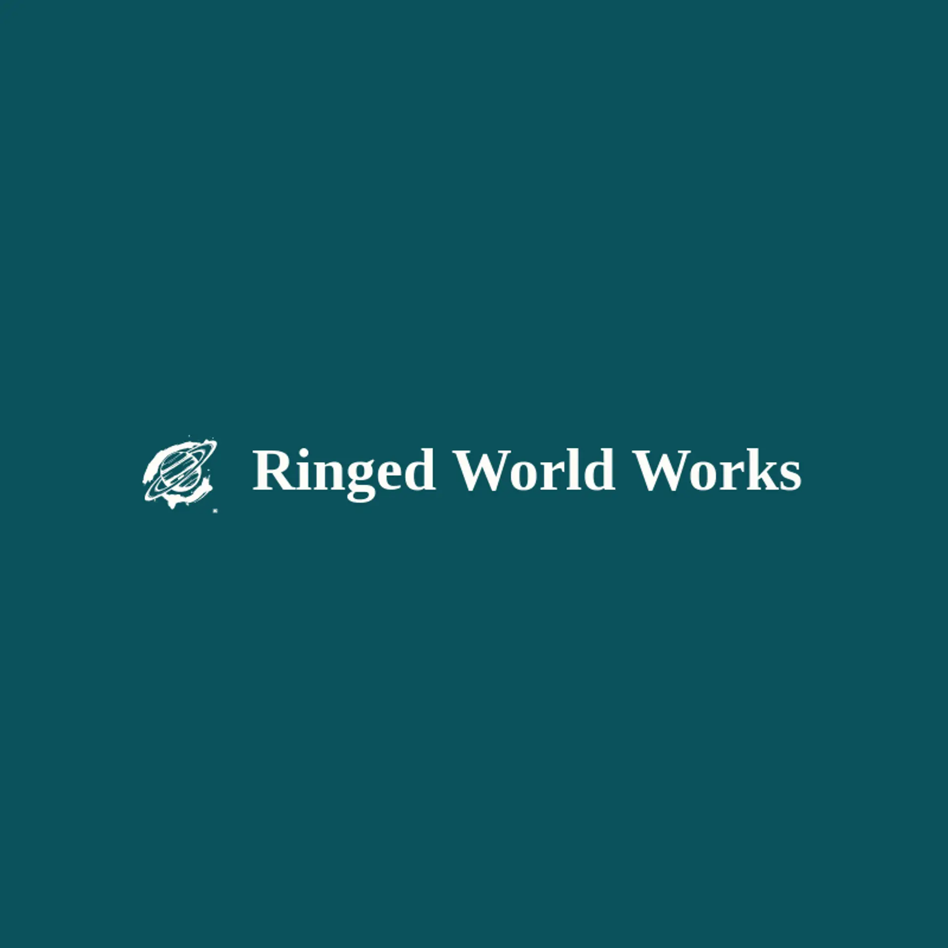 Ringed World Works logo for saturn