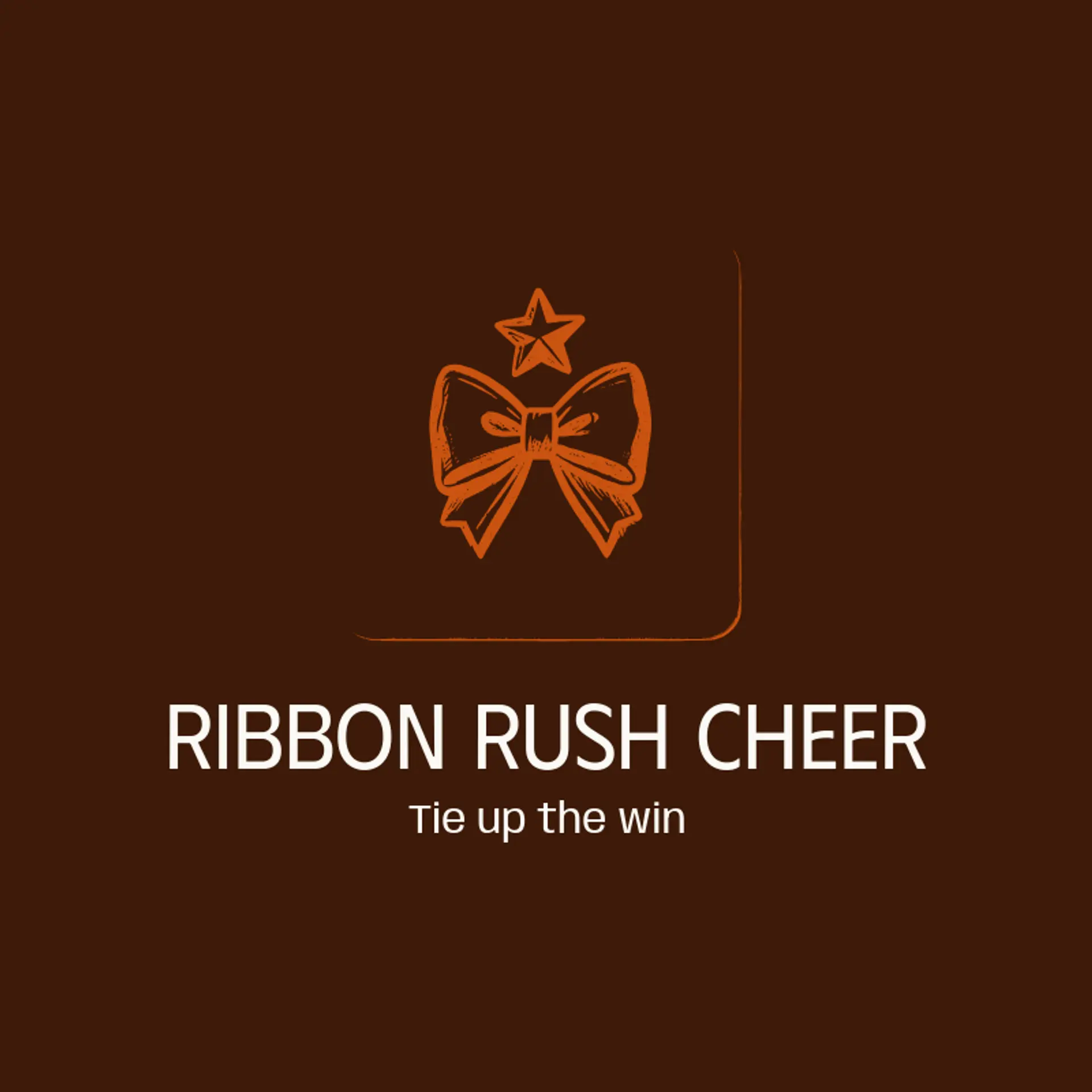 Ribbon Rush Cheer logo for cheerleading