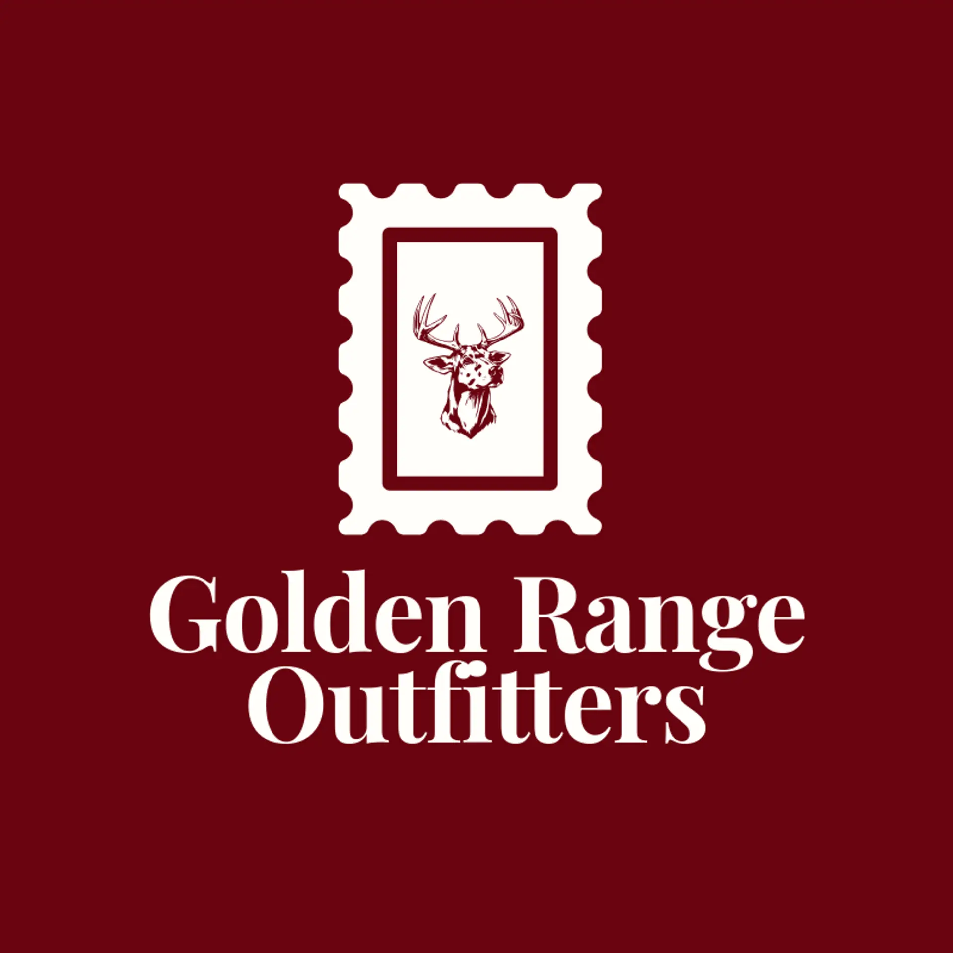Golden Range Outfitters logo for buck