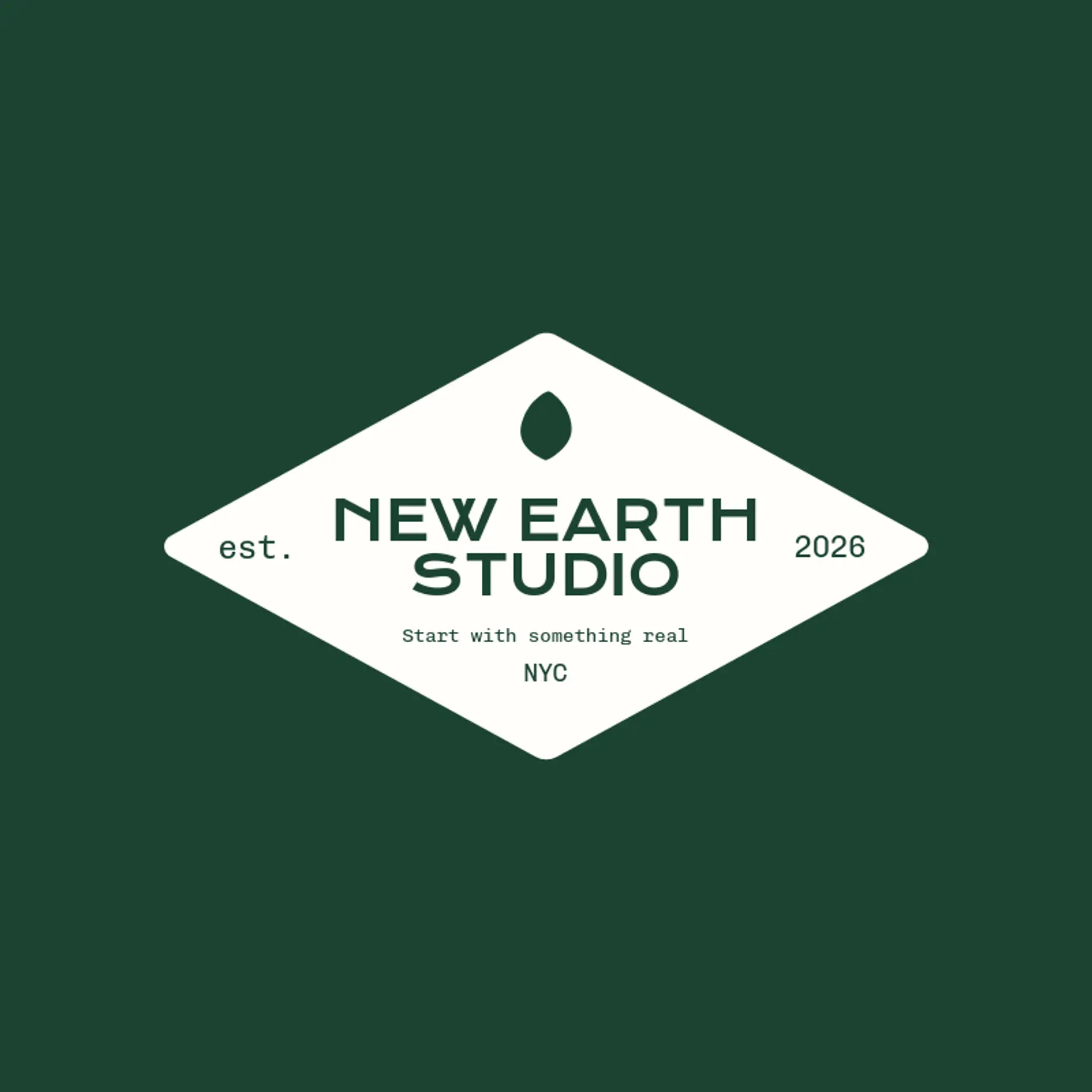 New Earth Studio logo for clay