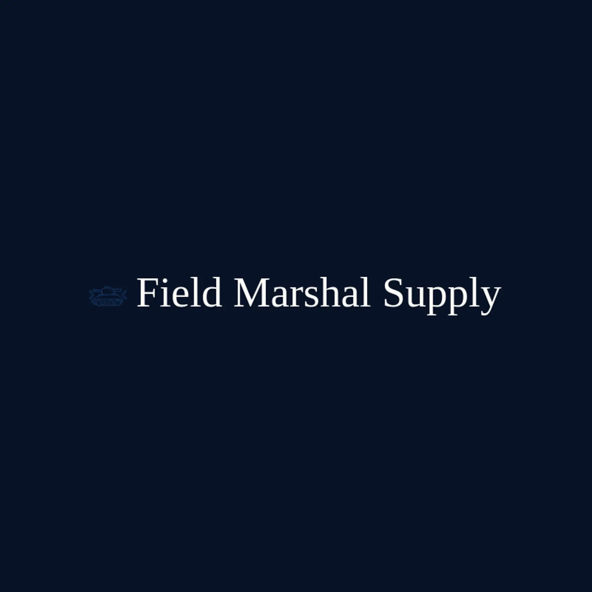 Field Marshal Supply logo for tank
