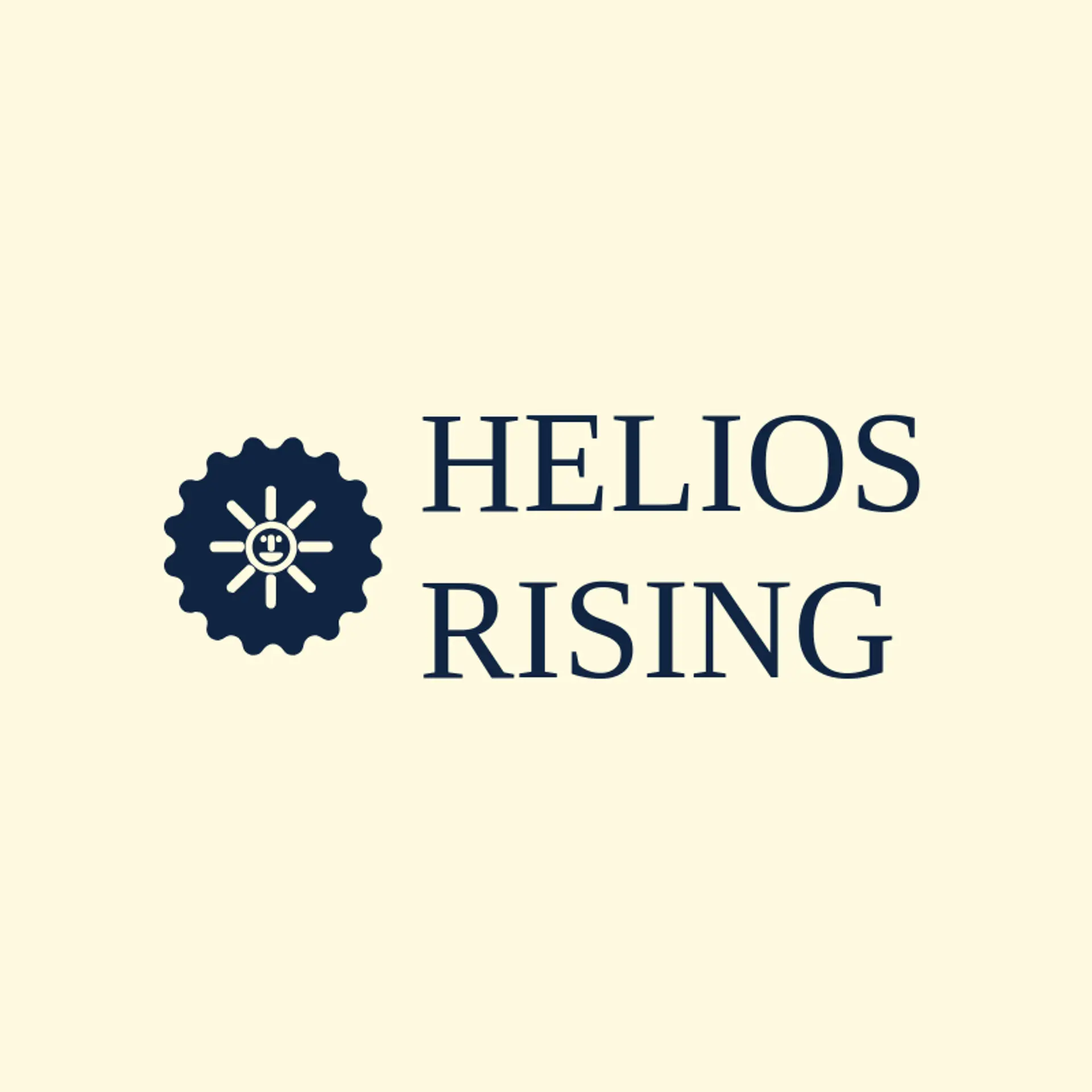 Helios Rising logo for greek god