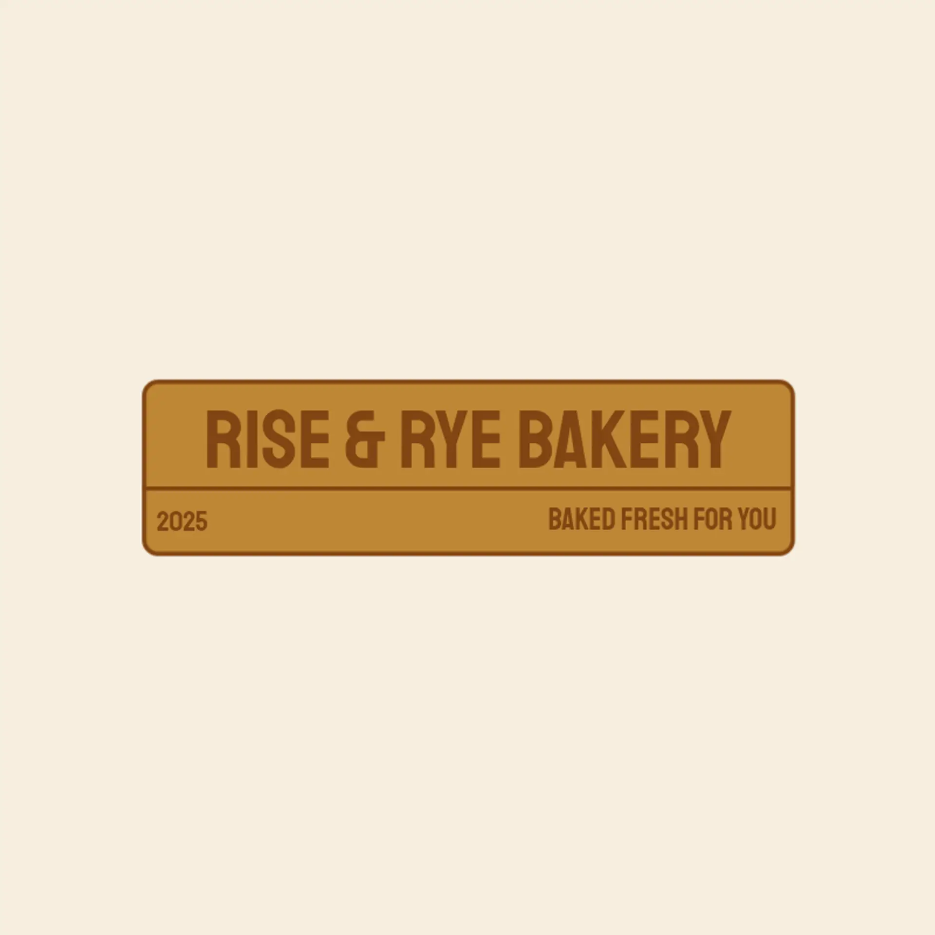 FreshRise Bakery logo for modern bakery