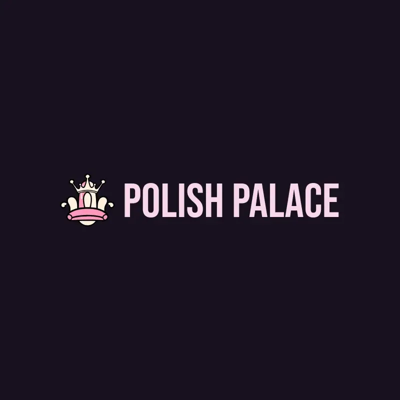 The nail salon name Polish Palace as a branded logo with a color icon