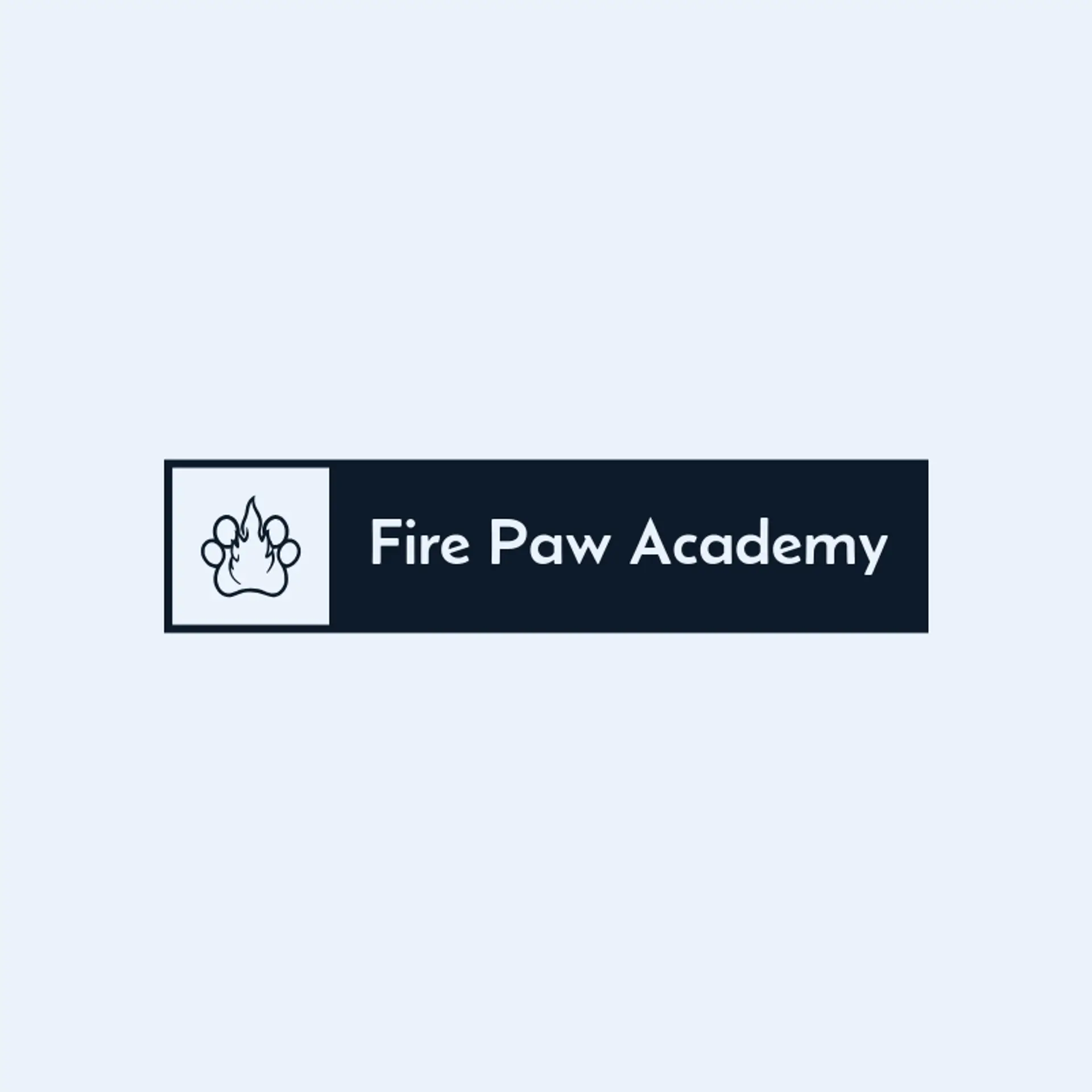 Fire Paw Academy logo for wolf