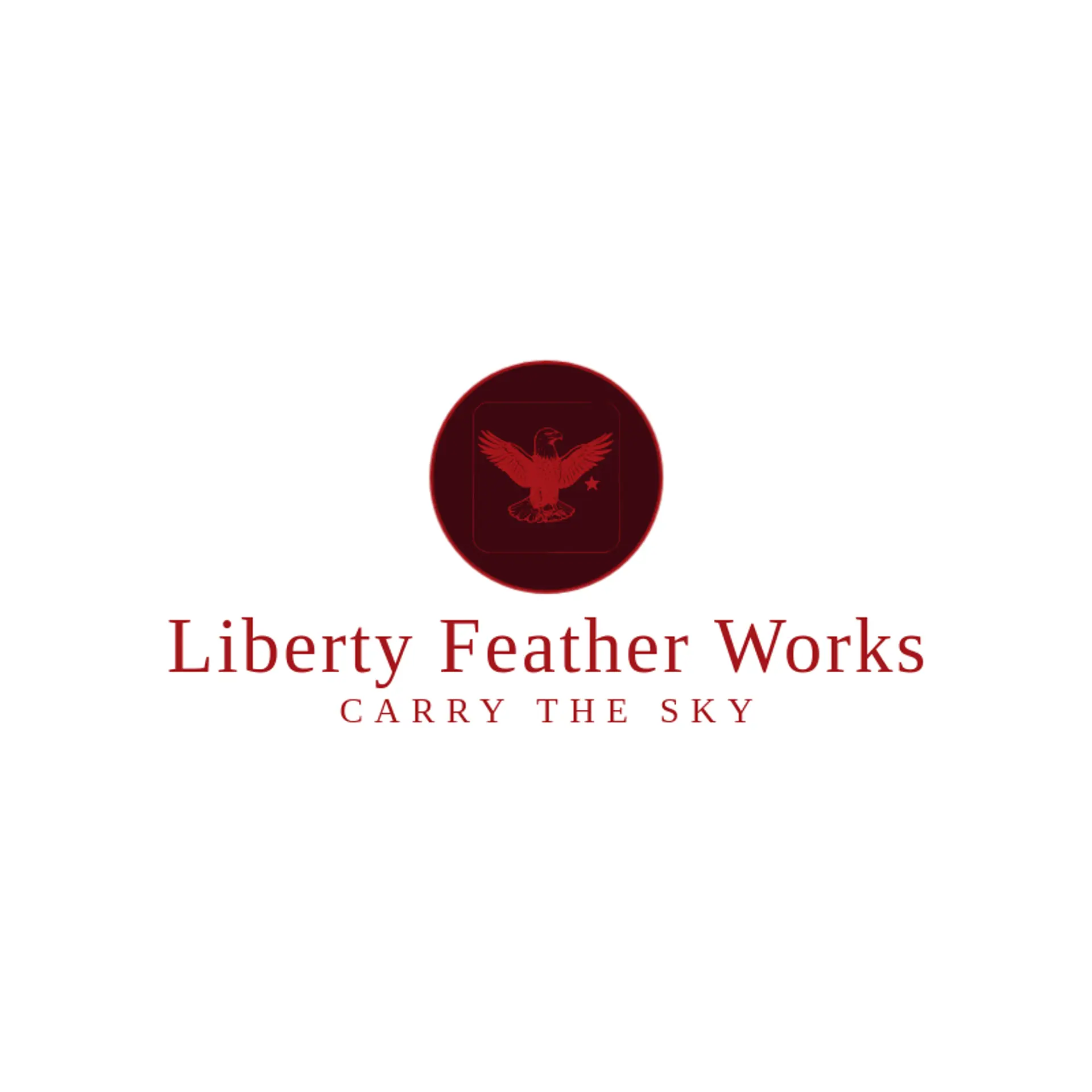 Liberty Feather Works logo for bald eagle