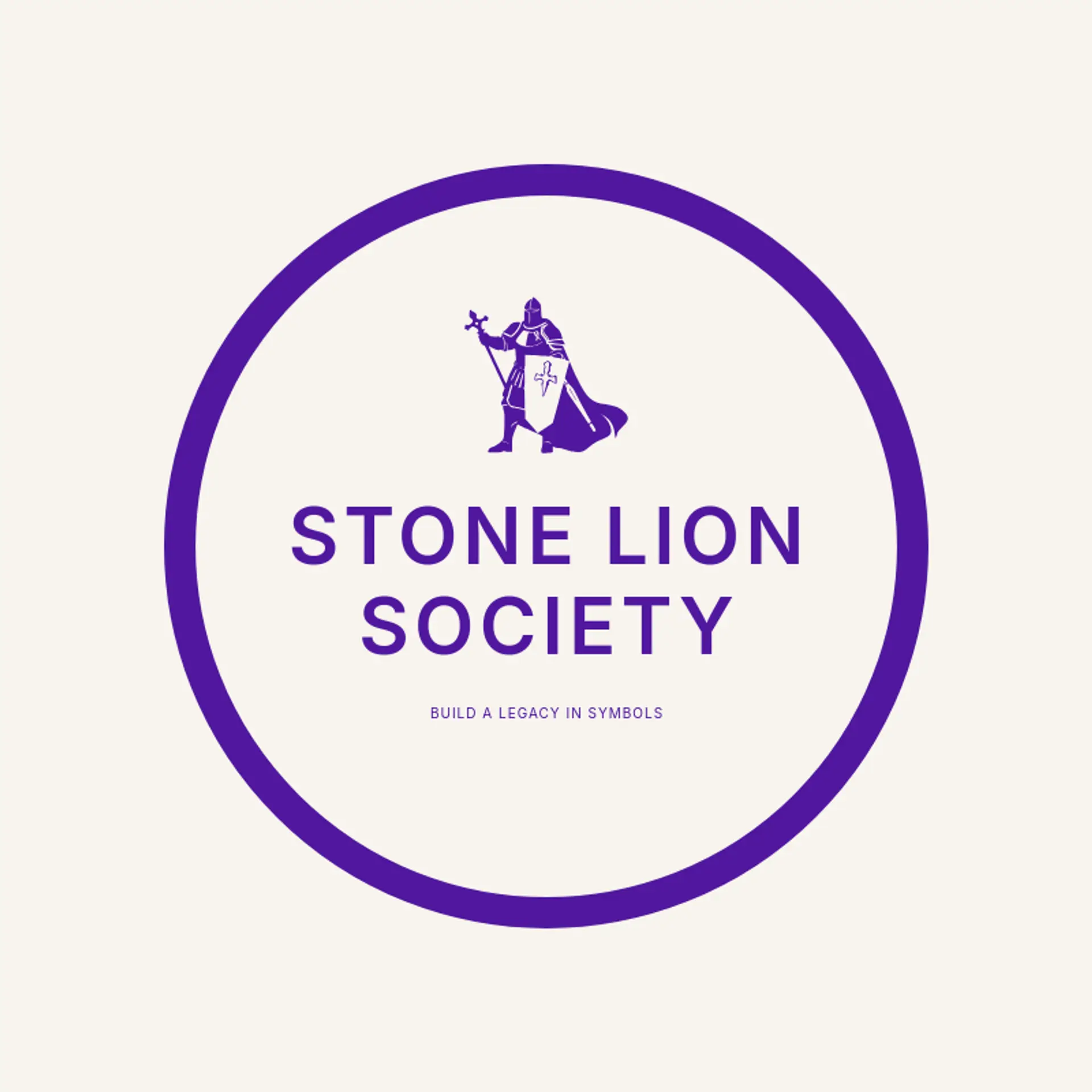Stone Lion Society logo for crusader
