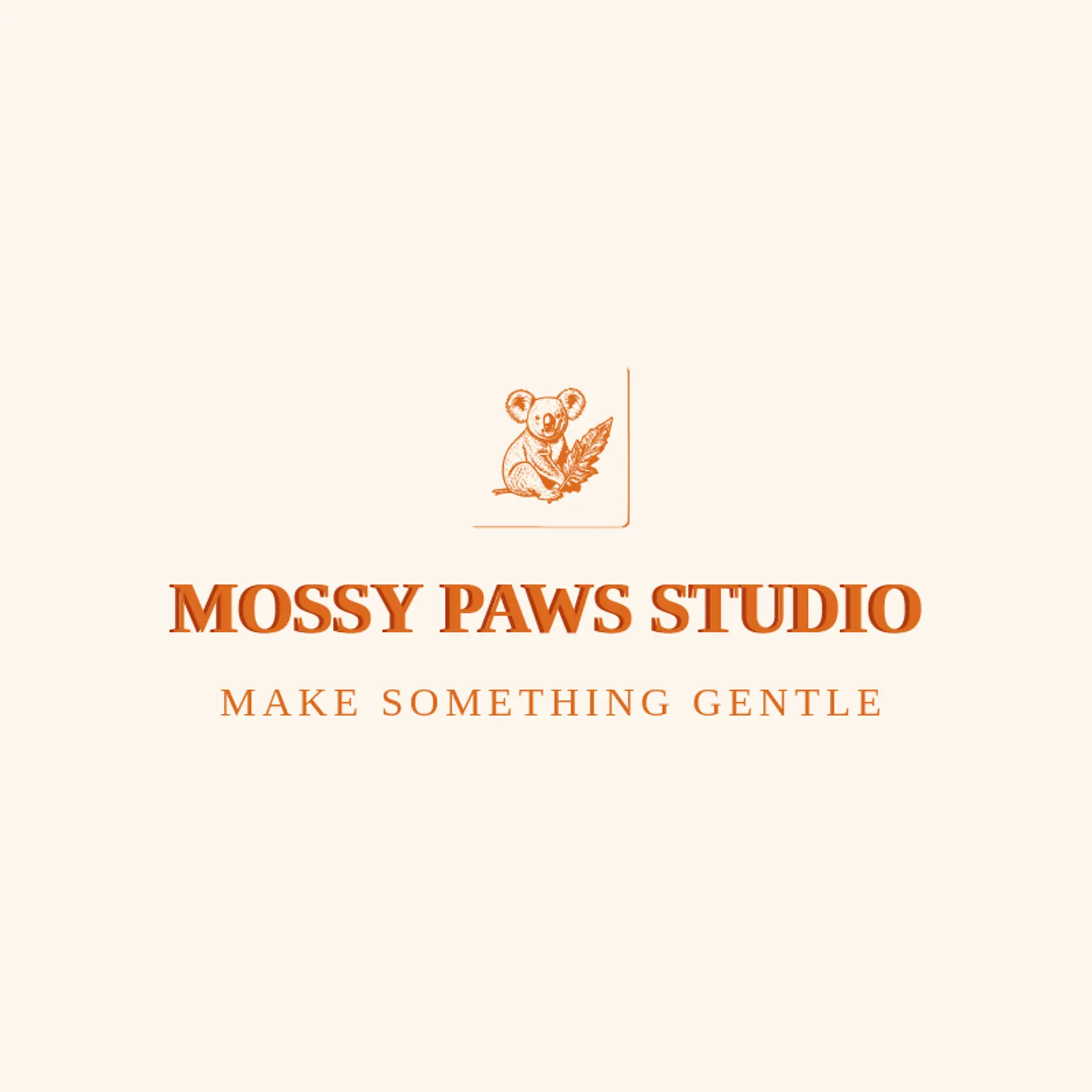 Mossy Paws Studio logo for koala