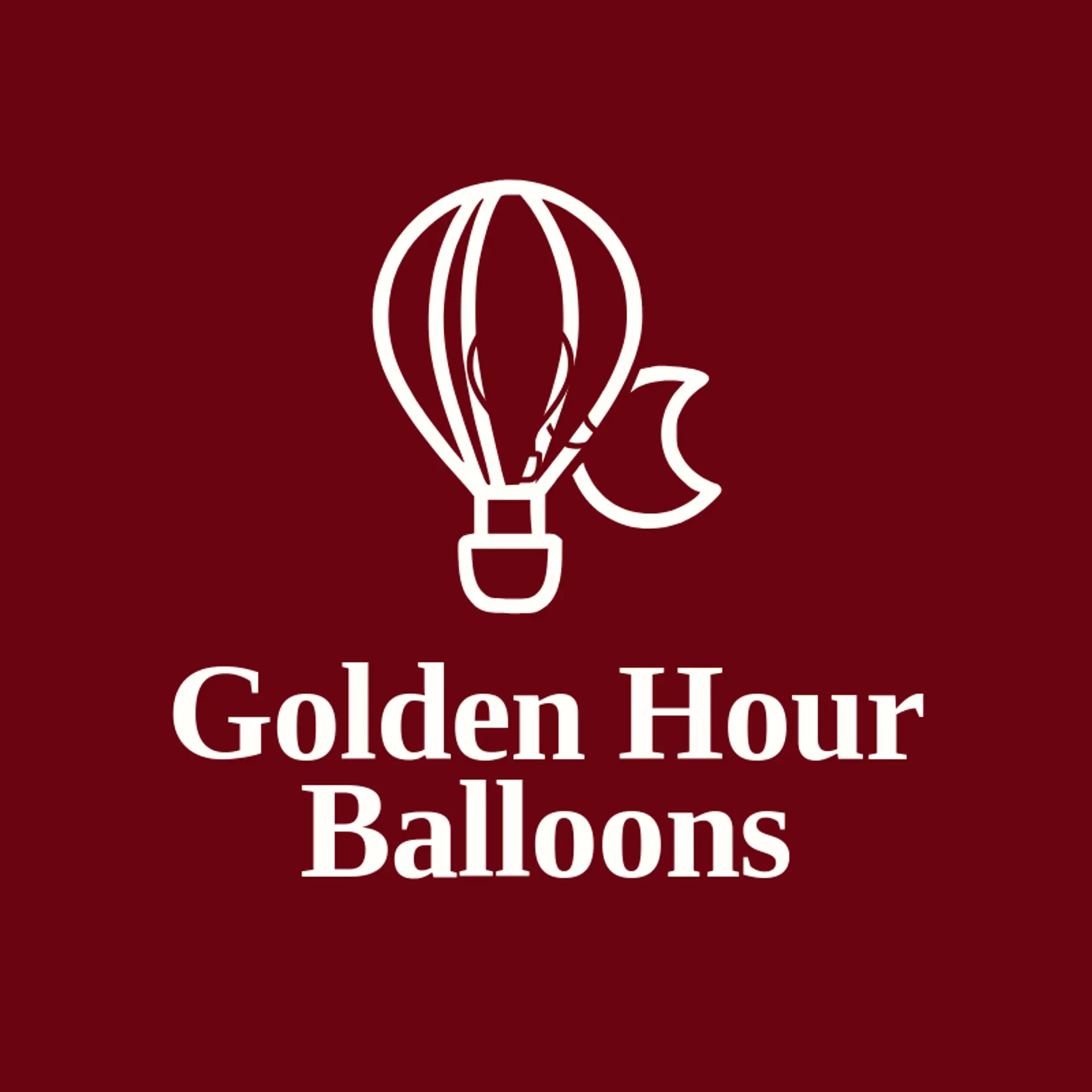 Golden Hour Balloons logo for balloon