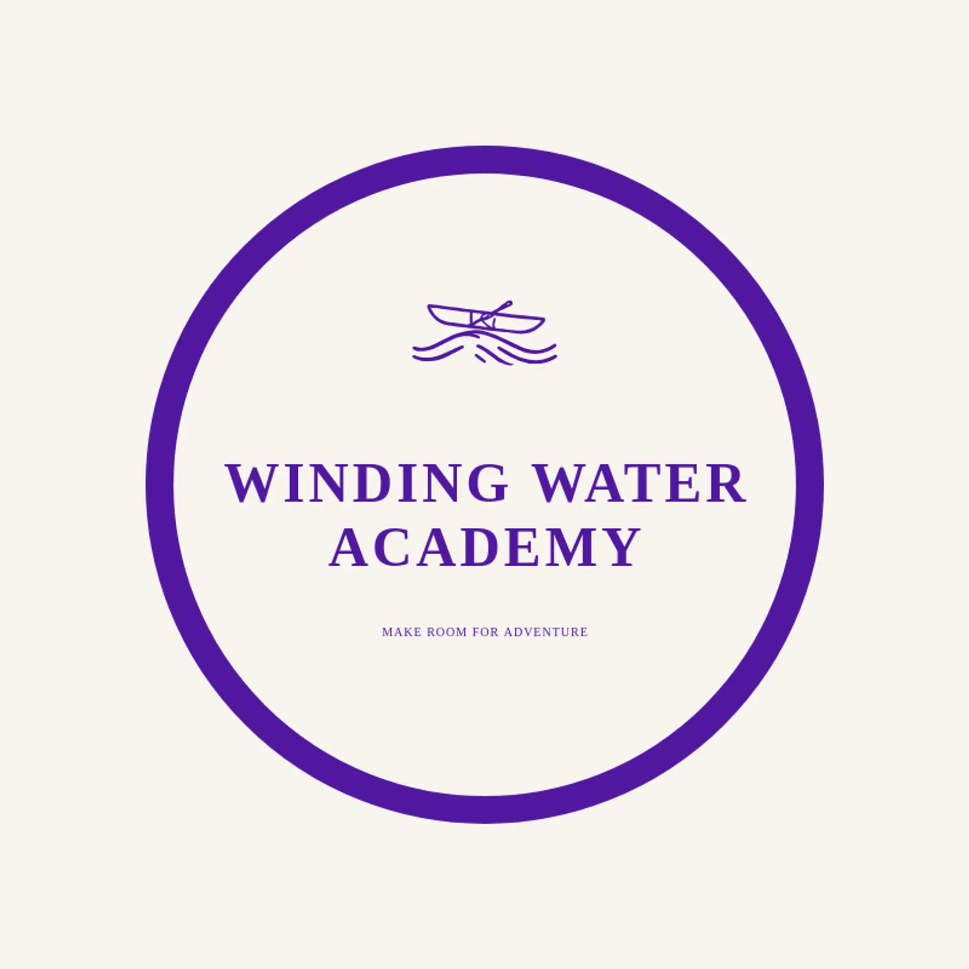 Winding Water Academy logo for kayak