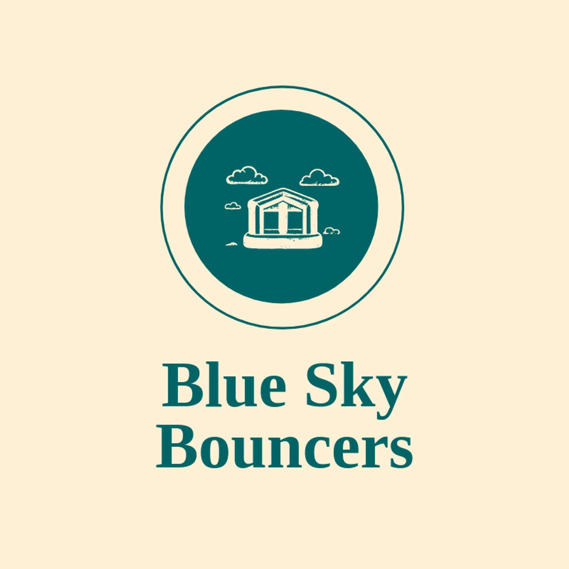 Blue Sky Bouncers logo for inflatable