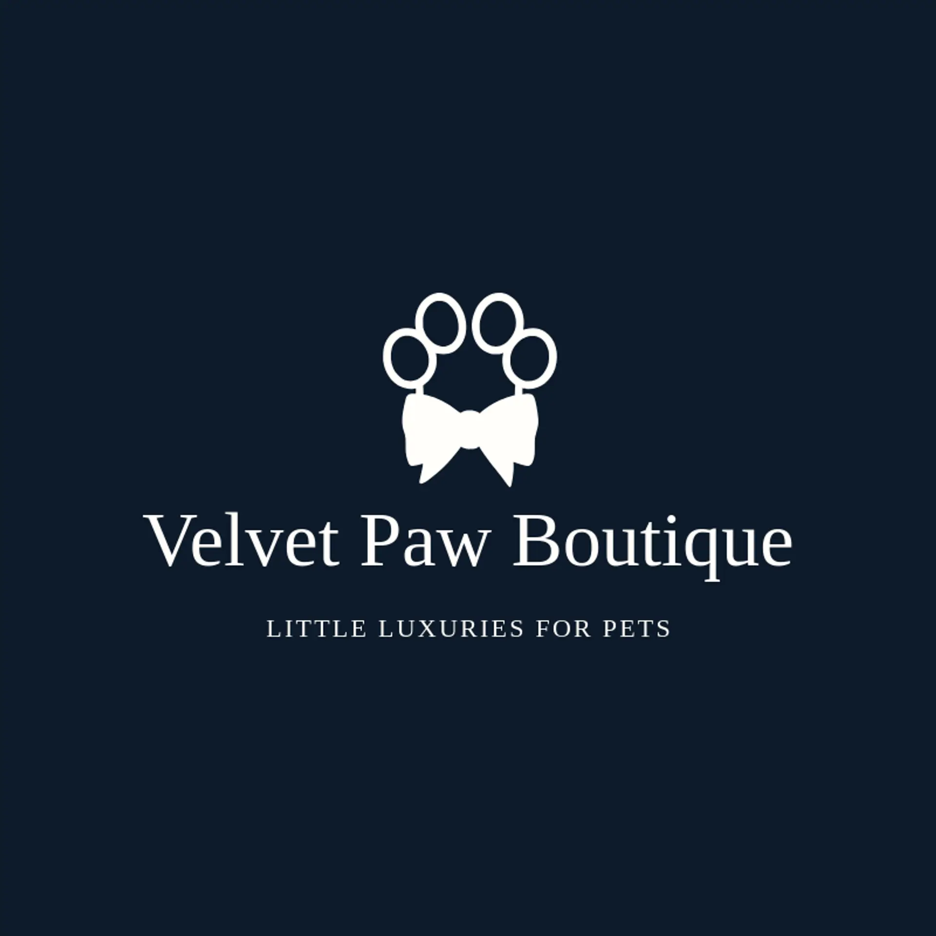 Velvet Paw Boutique logo for paw print