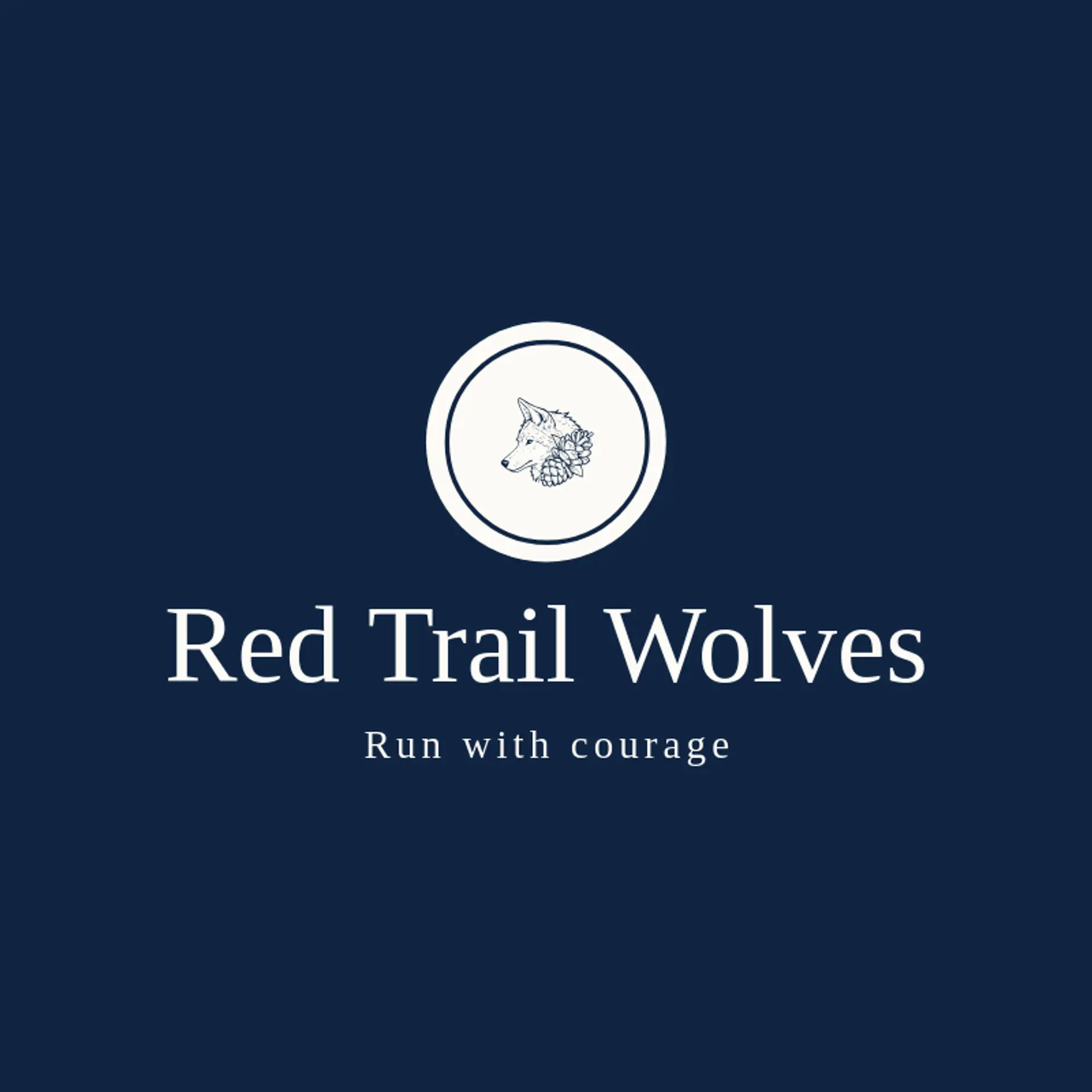 Red Trail Wolves logo for wolf head