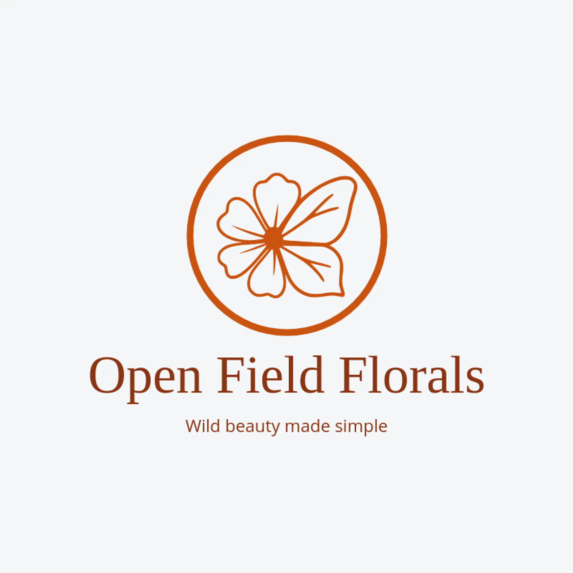 Open Field Florals logo for blossom
