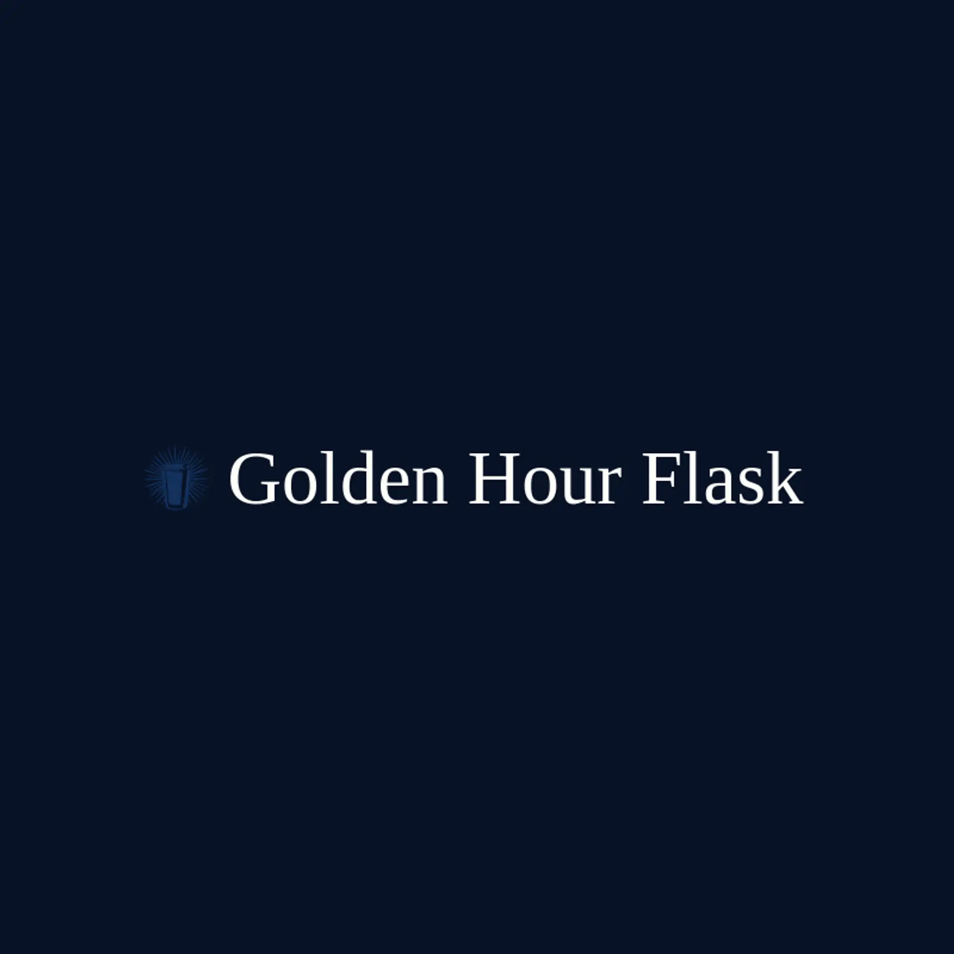 Golden Hour Flask logo for tumbler