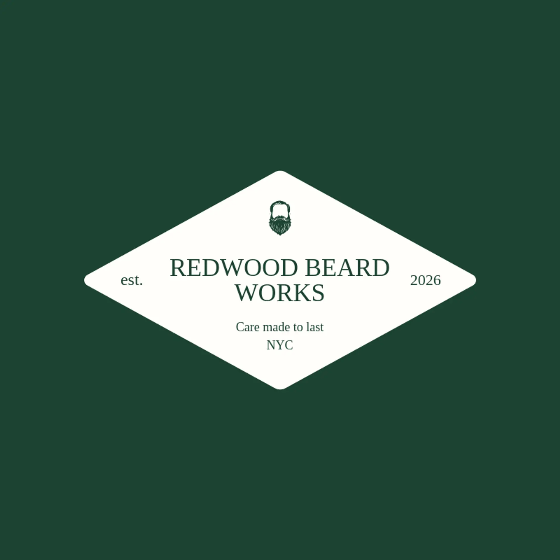 Redwood Beard Works logo for beard