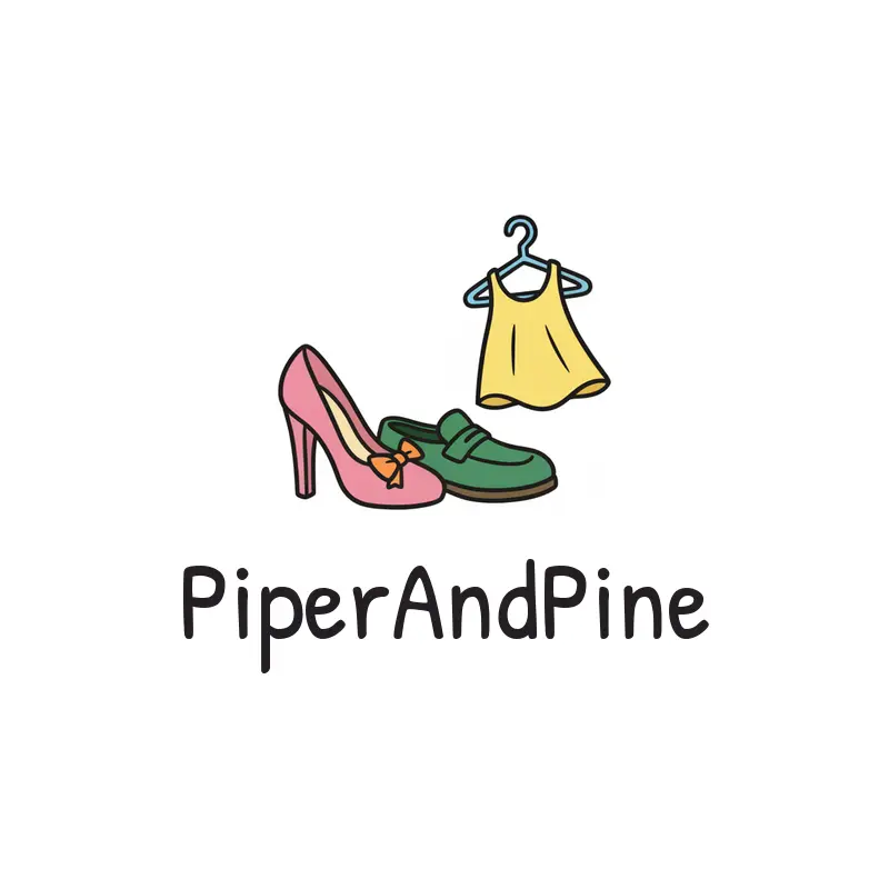 Wardrobe and shoes stylist logo in a playful style