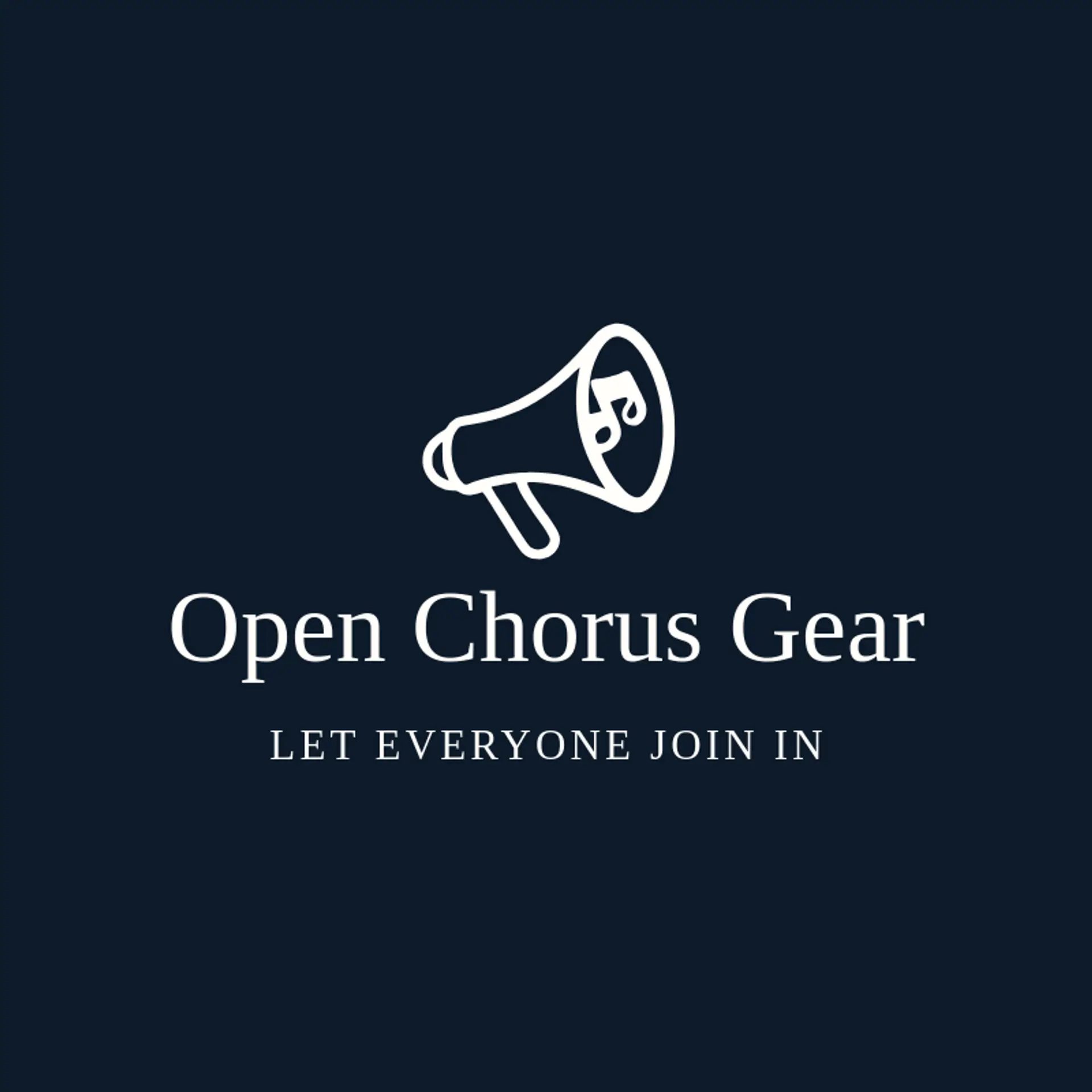 Open Chorus Gear logo for megaphone
