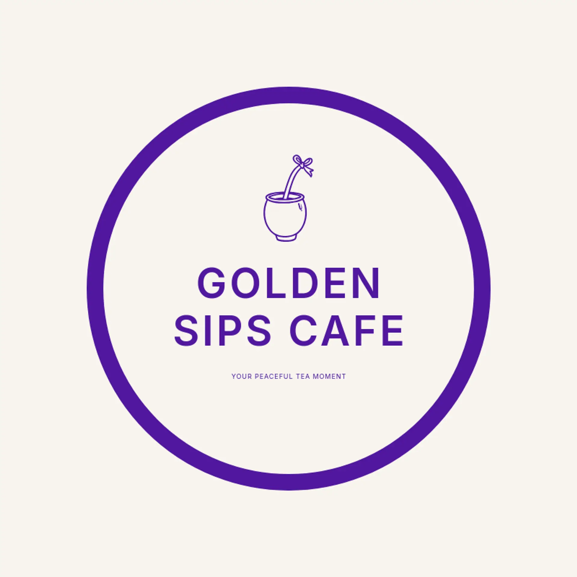Golden Sips Cafe logo for milk tea