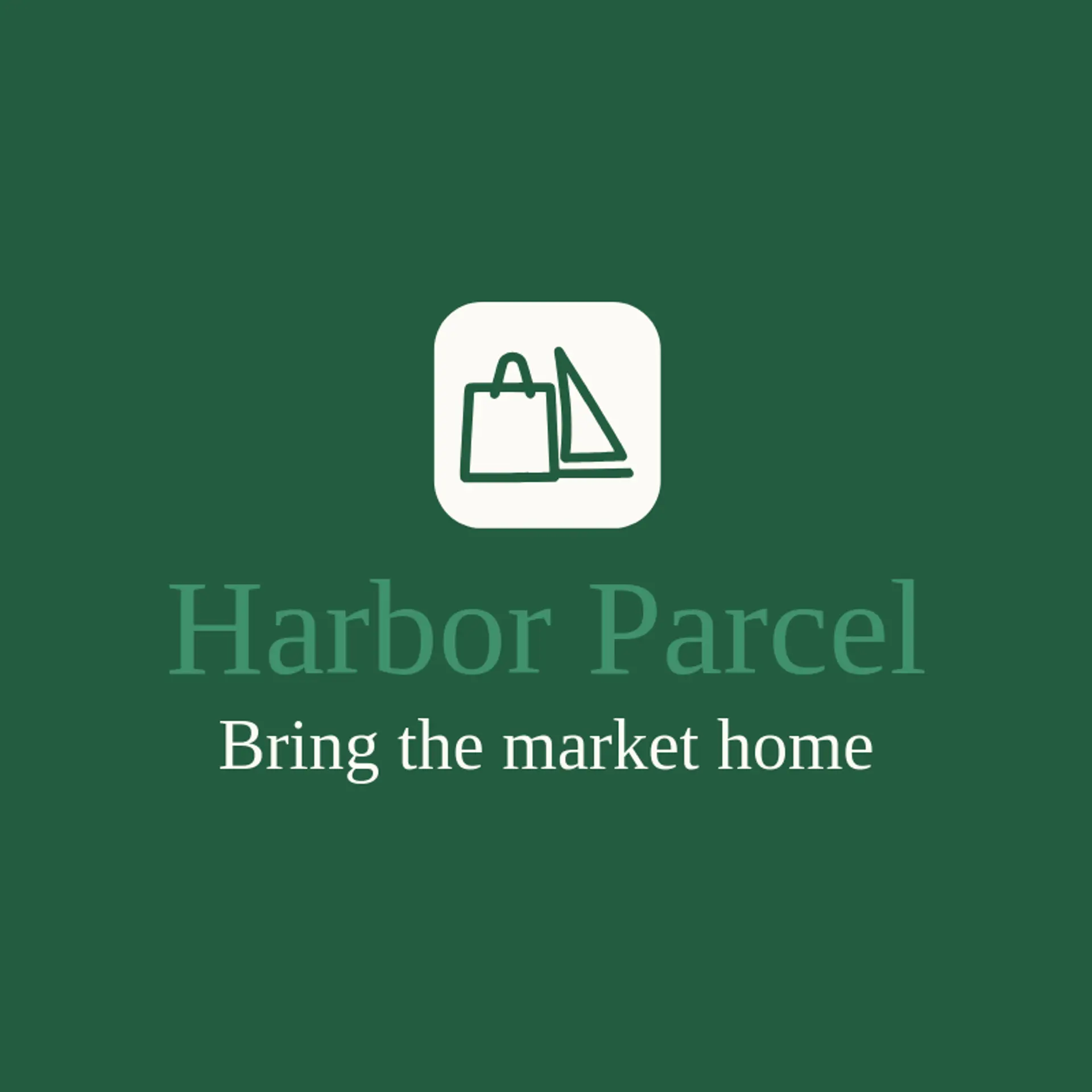 Harbor Parcel logo for shopping bag