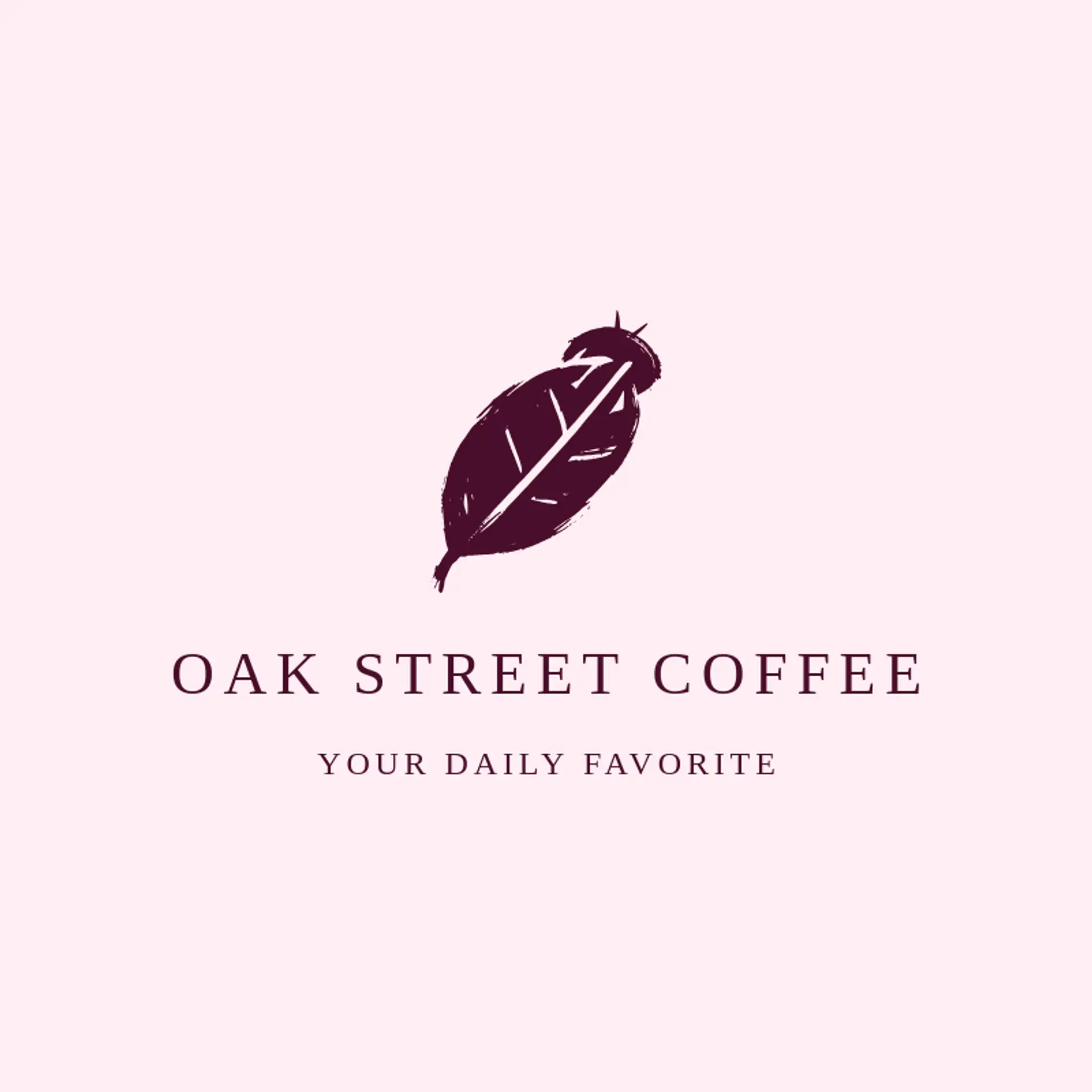 Oak Street Coffee logo for coffee bean