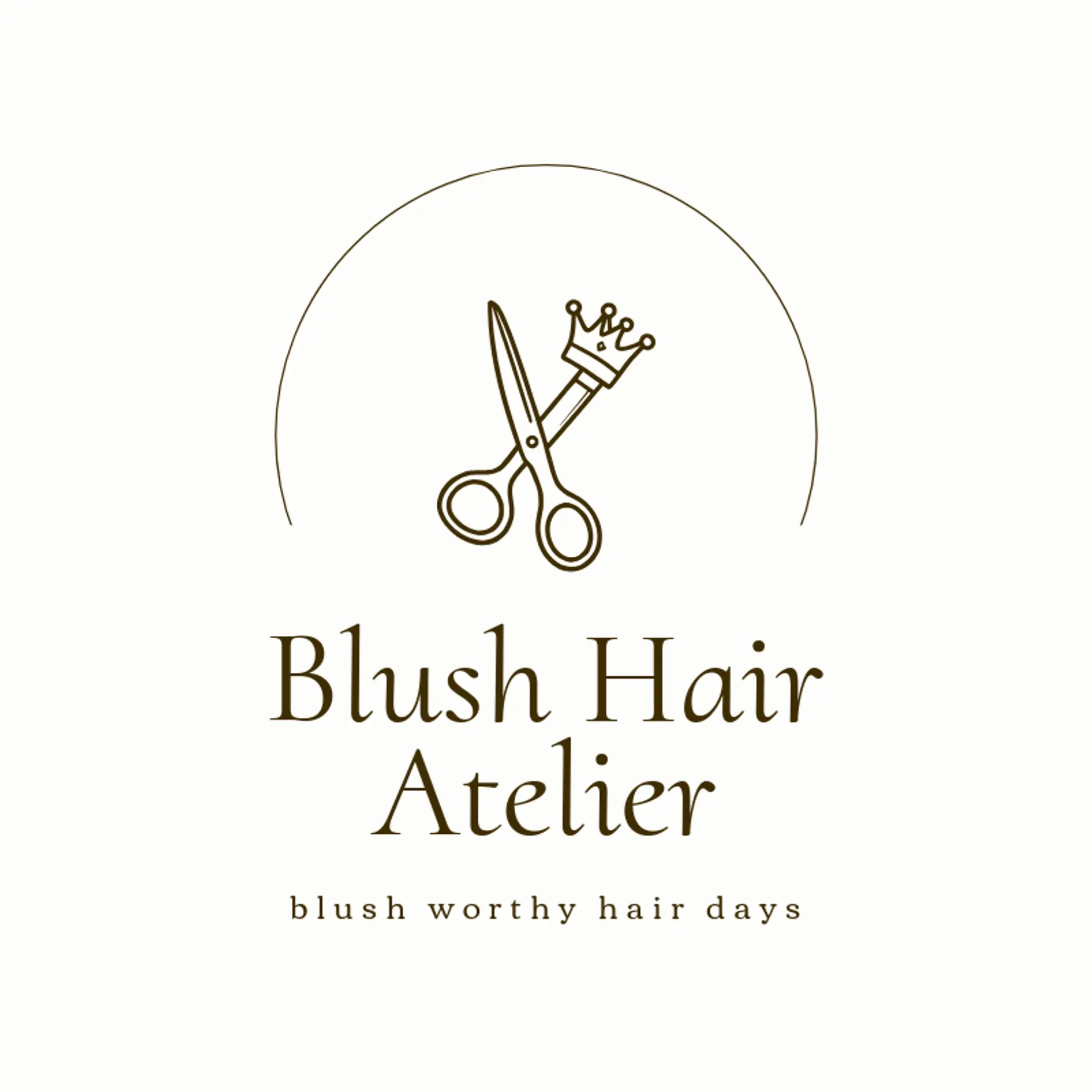 Blush Hair Atelier logo for hair stylist