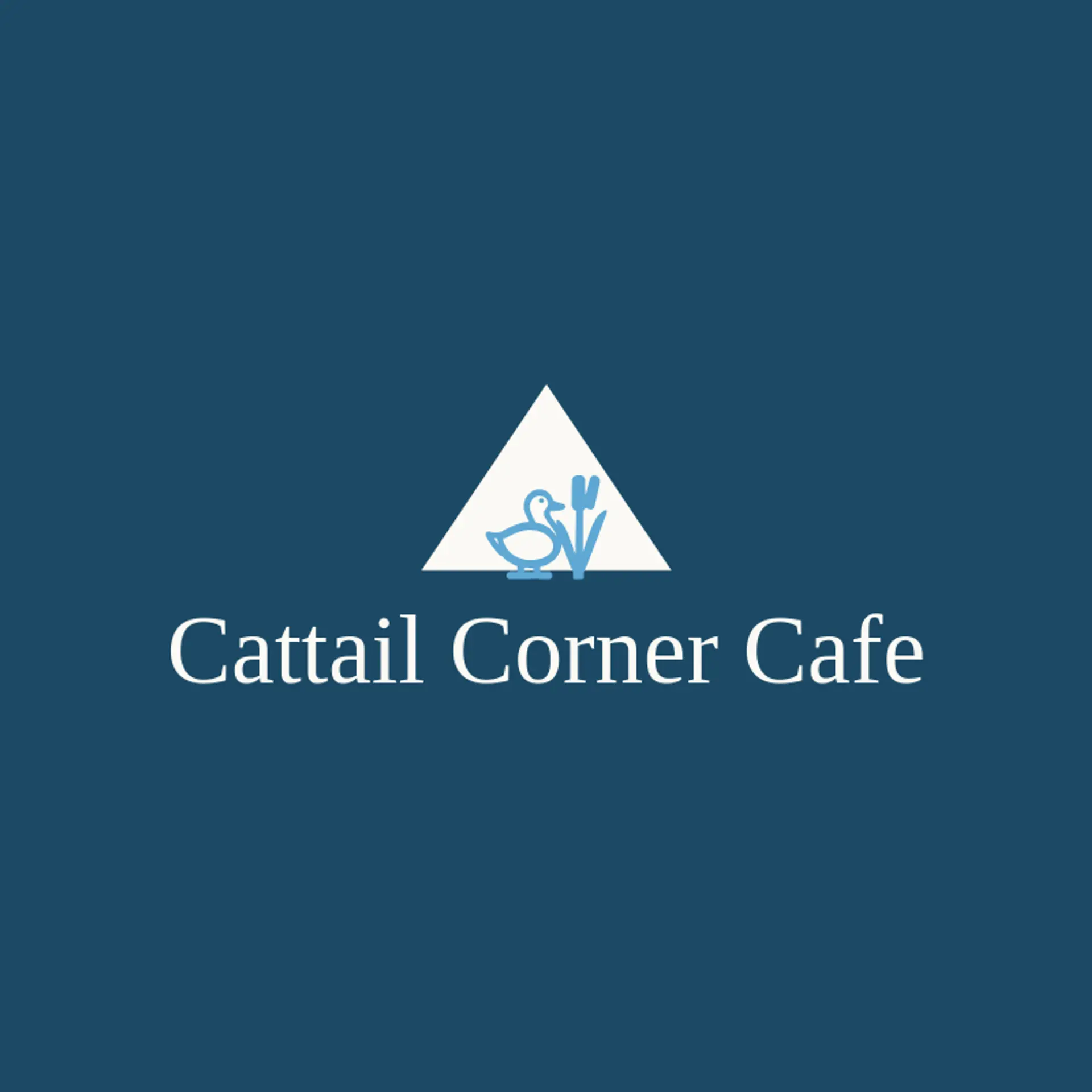 Cattail Corner Cafe logo for duck