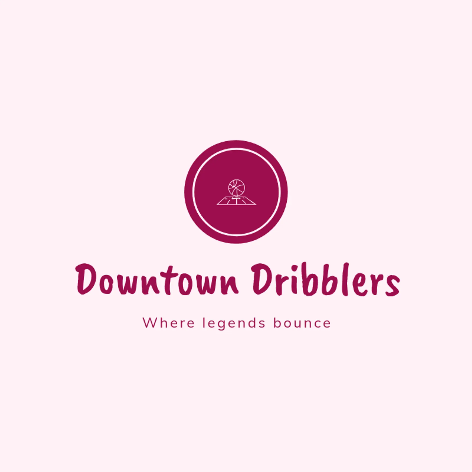 Downtown Dribblers logo for basketball
