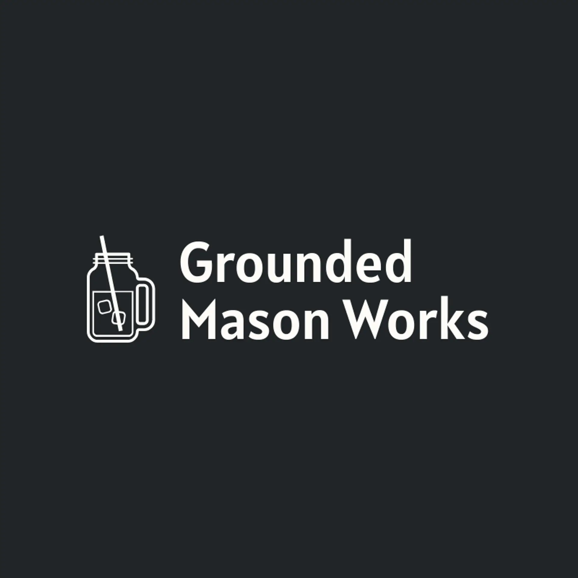 Grounded Mason Works logo for mason