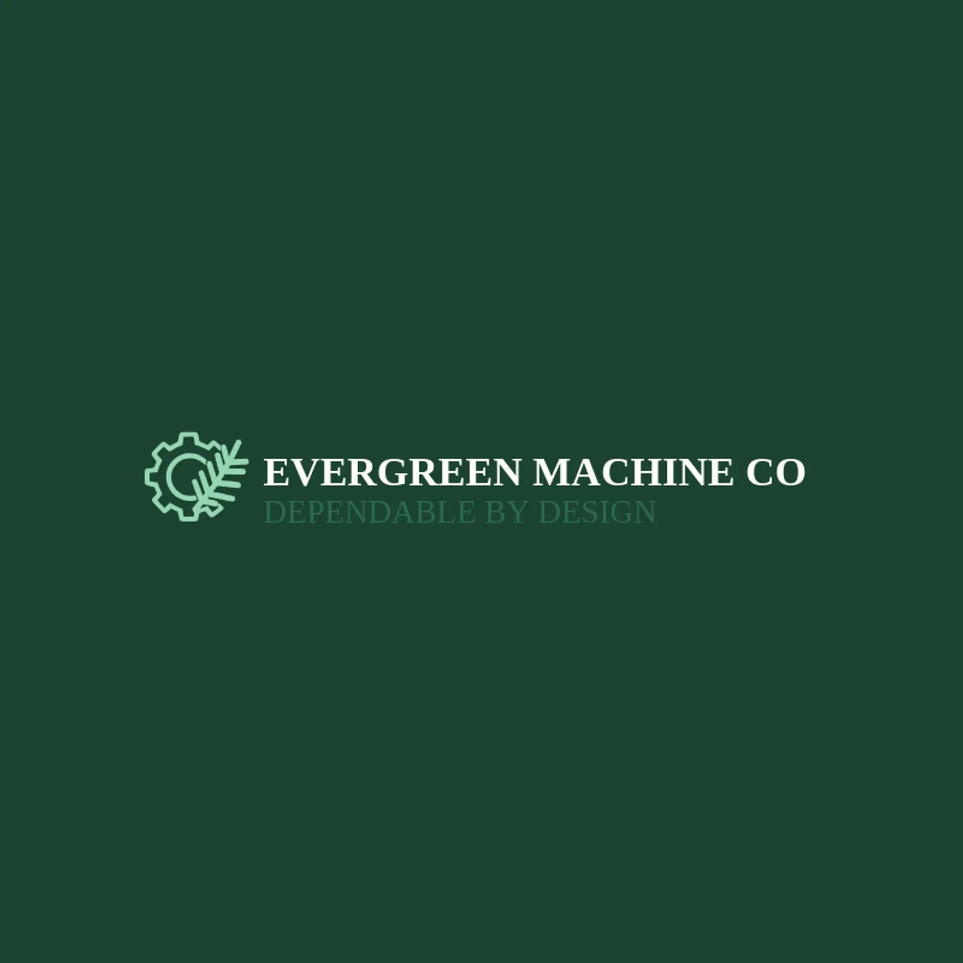 Evergreen Machine Co logo for industry