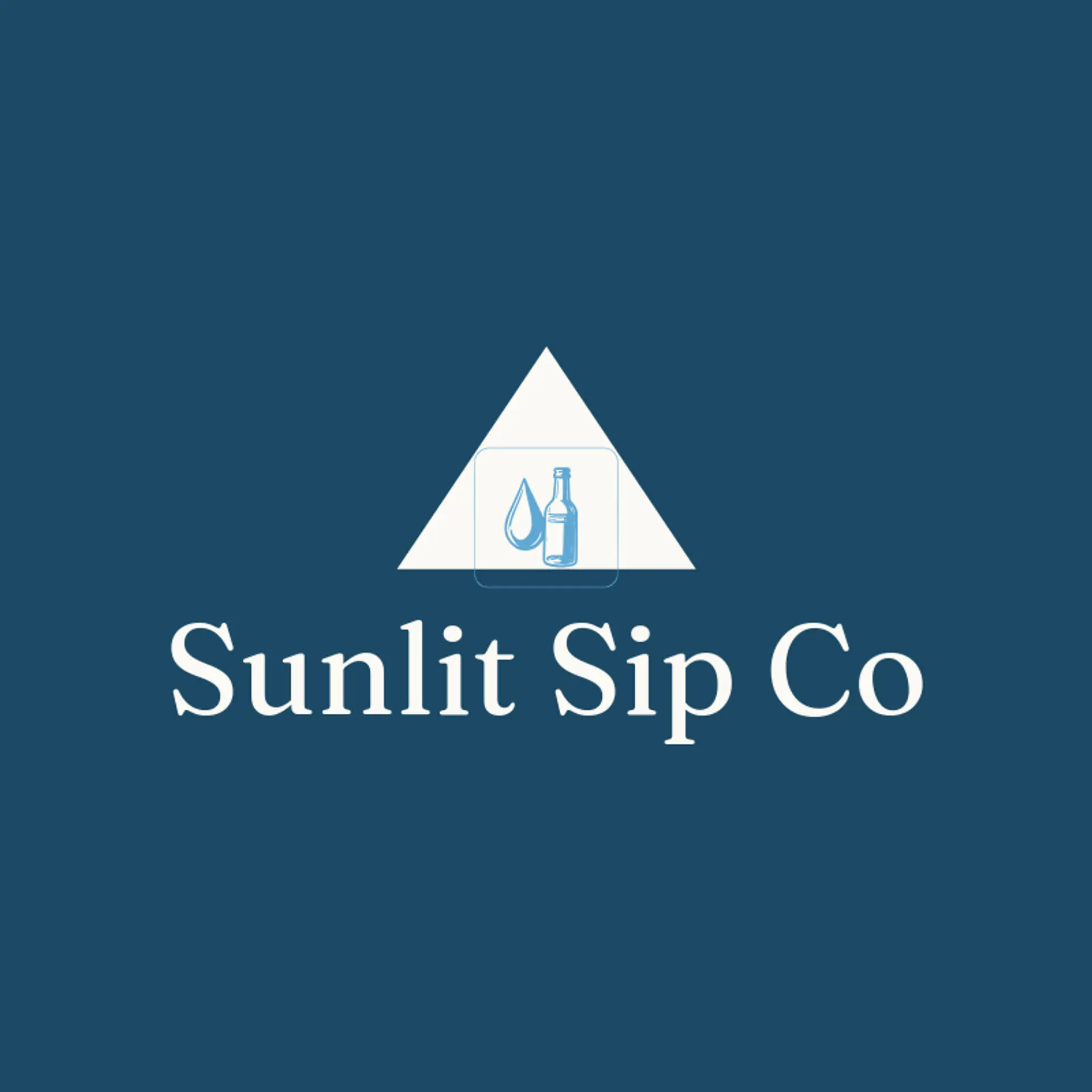 Sunlit Sip Co logo for water bottle