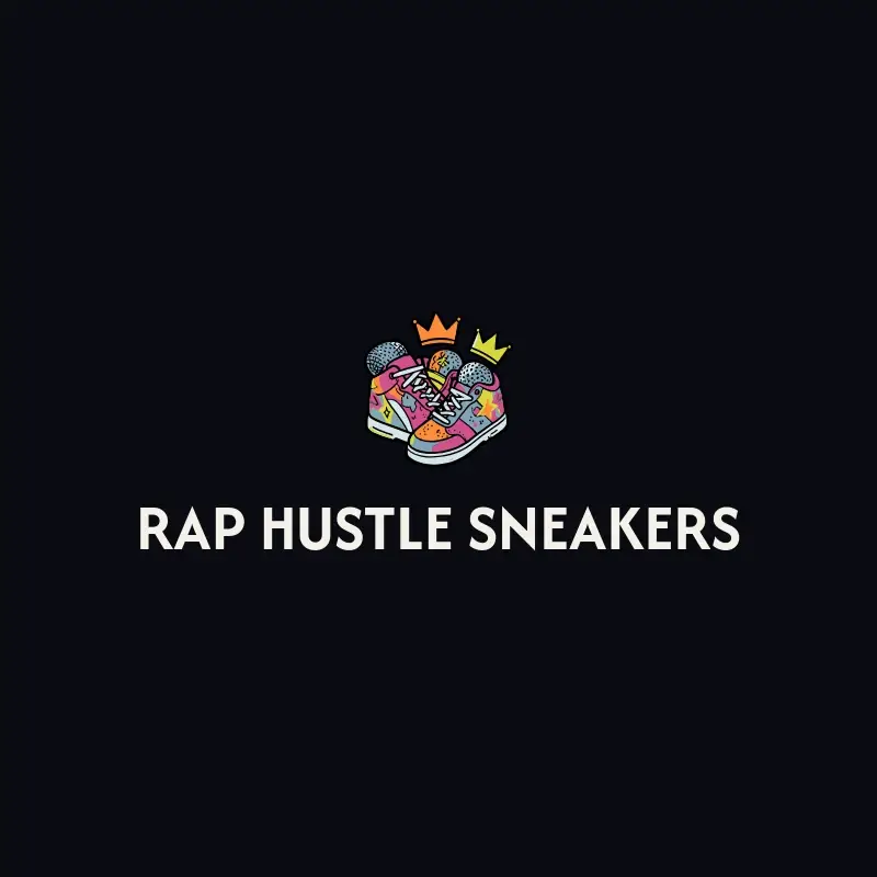 The rap name Rap Hustle Sneakers as a branded logo with a color icon