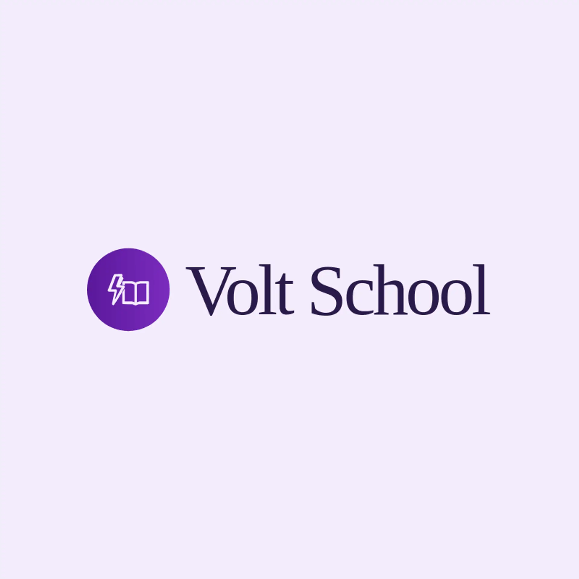 Volt School logo for lightning bolt