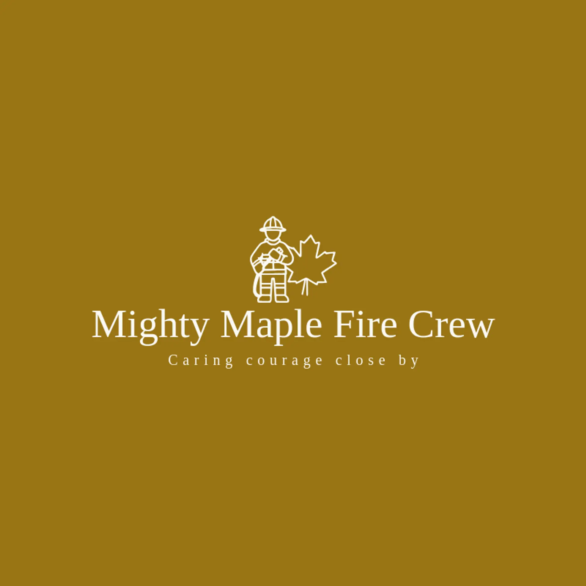Mighty Maple Fire Crew logo for fireman