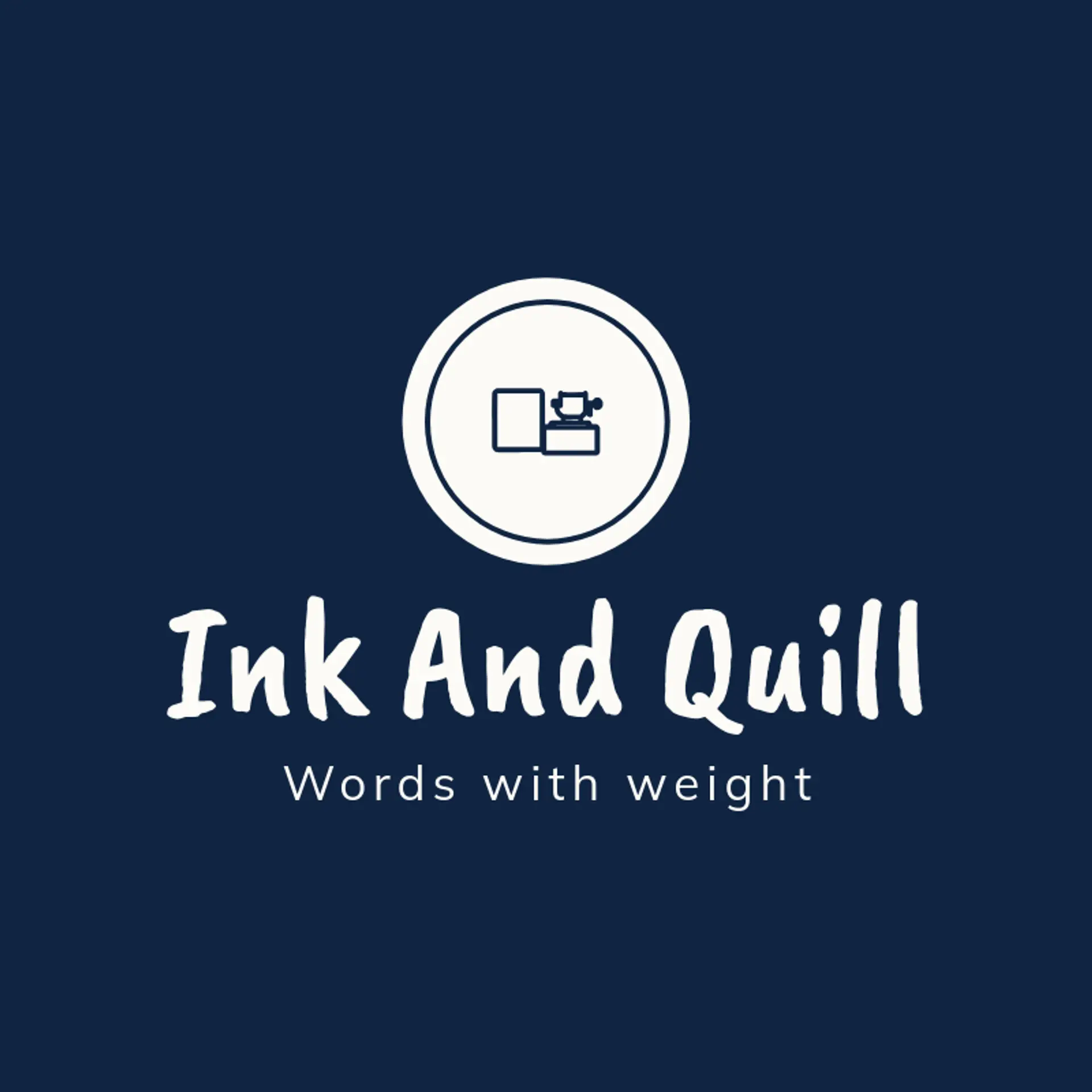 Ink and Quill logo for printing press