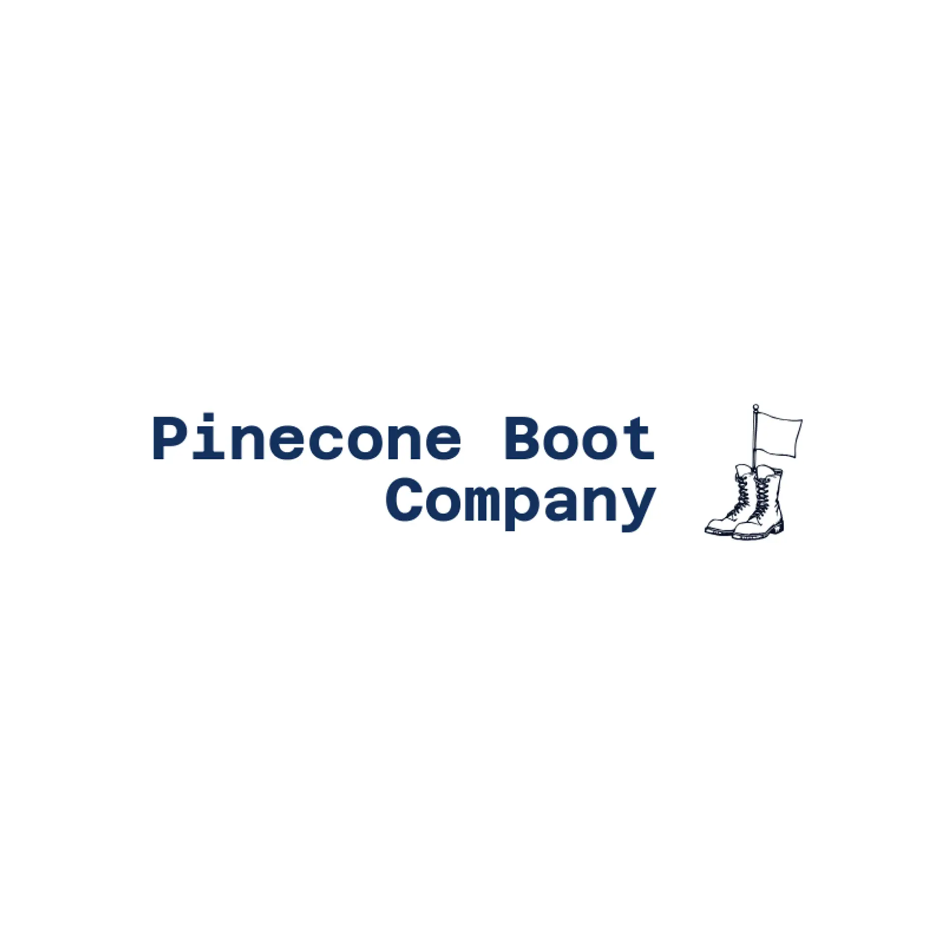 Pinecone Boot Company logo for boots