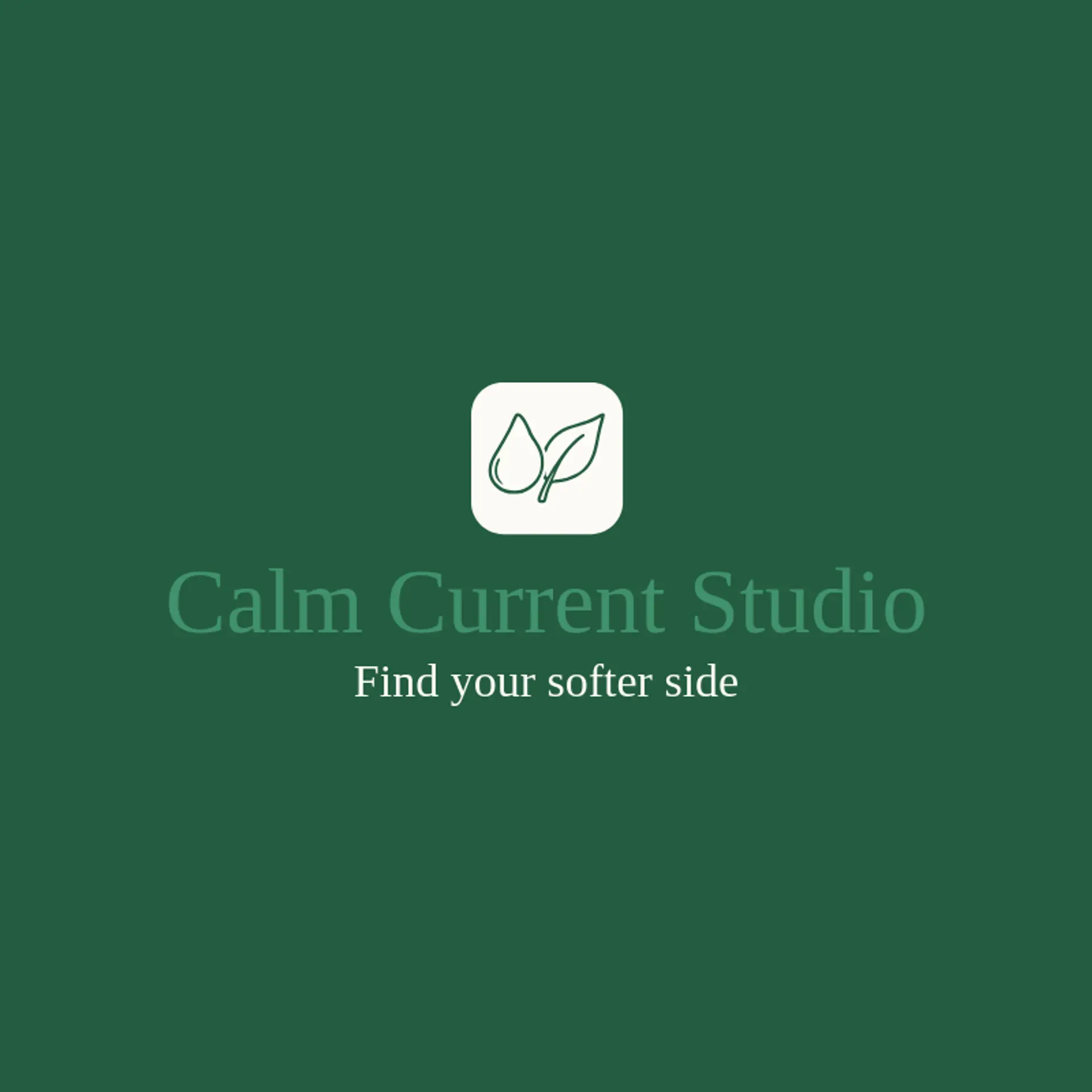 Calm Current Studio logo for med spa