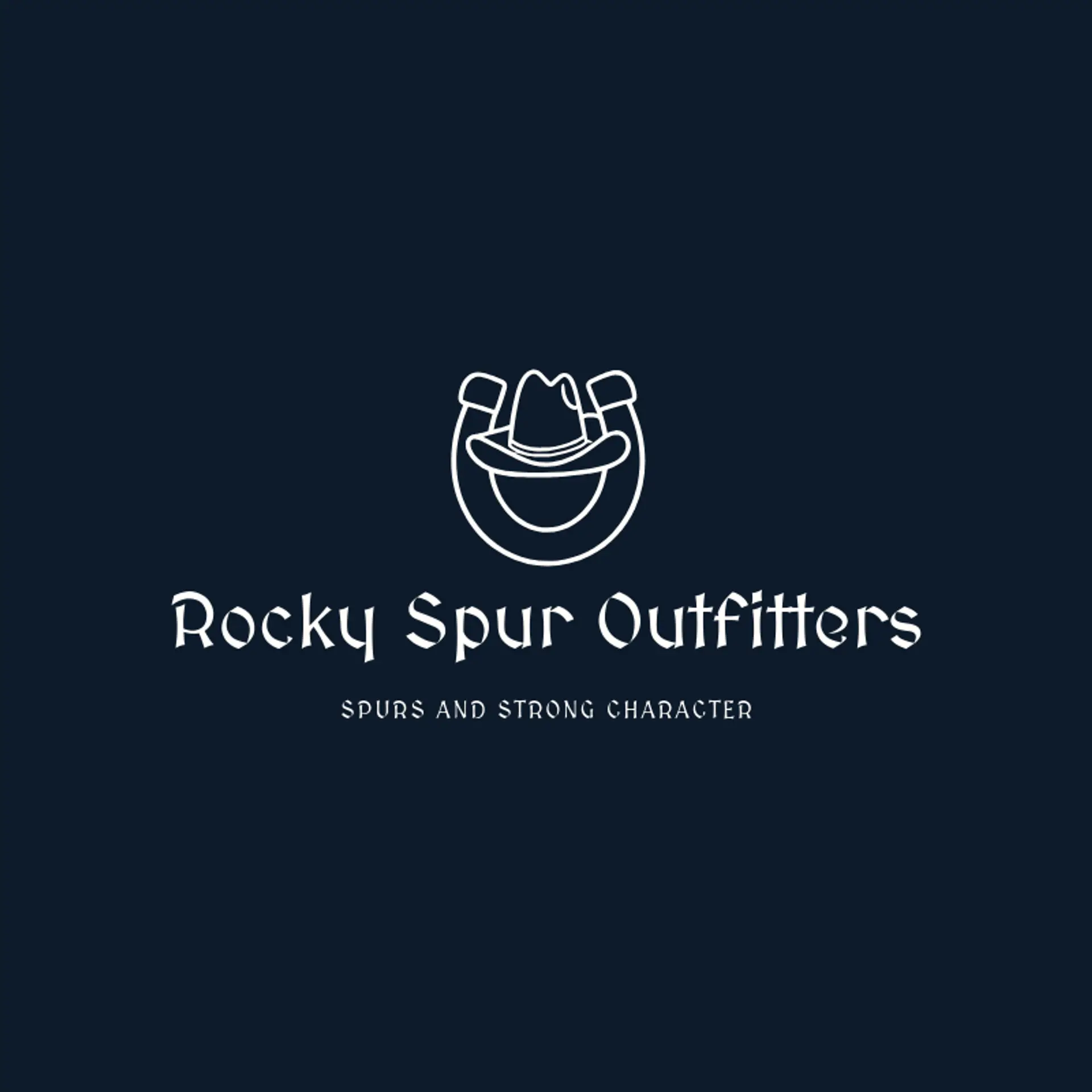Rocky Spur Outfitters logo for cowboy hat