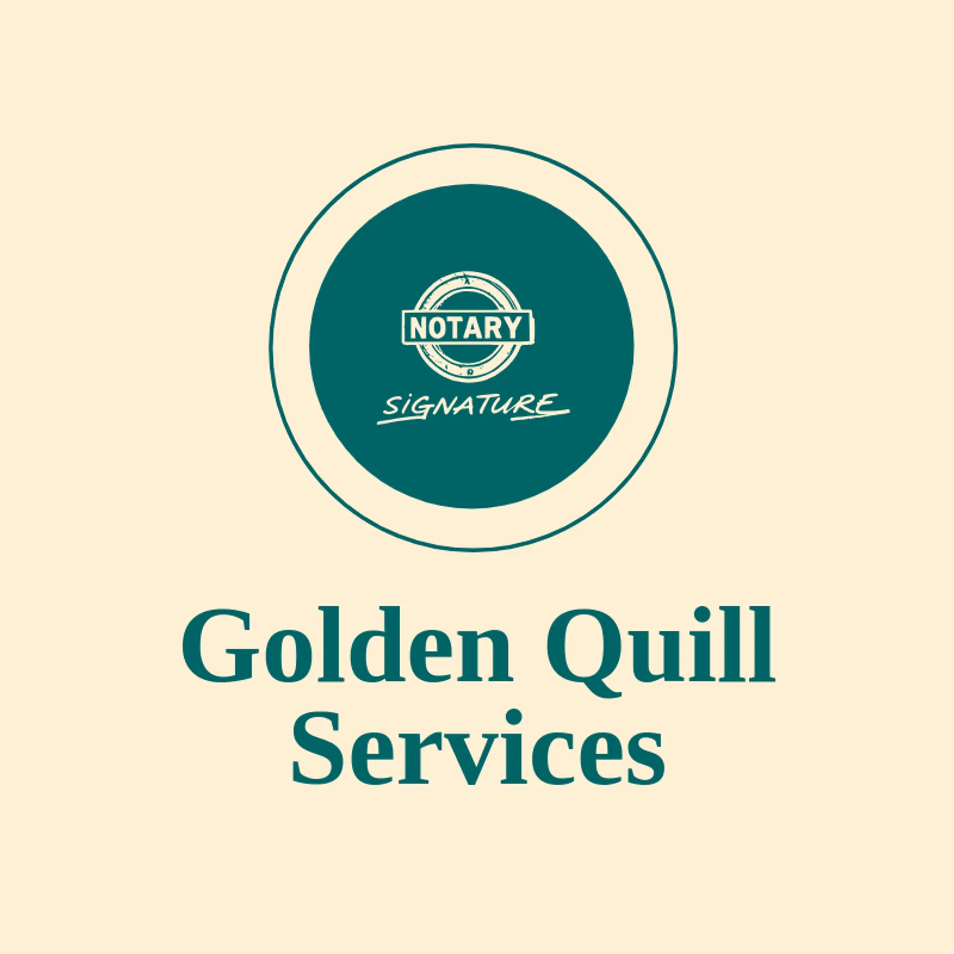 Golden Quill Services logo for notary public