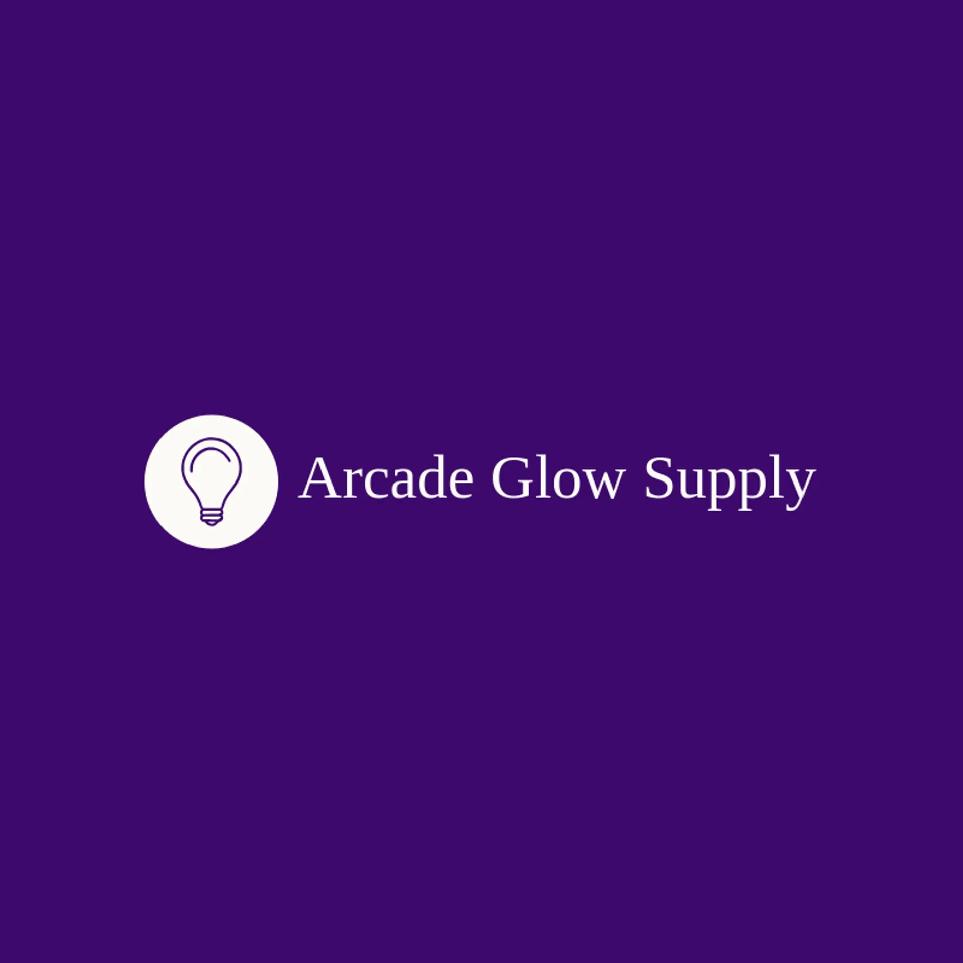 Arcade Glow Supply logo for lightbulb