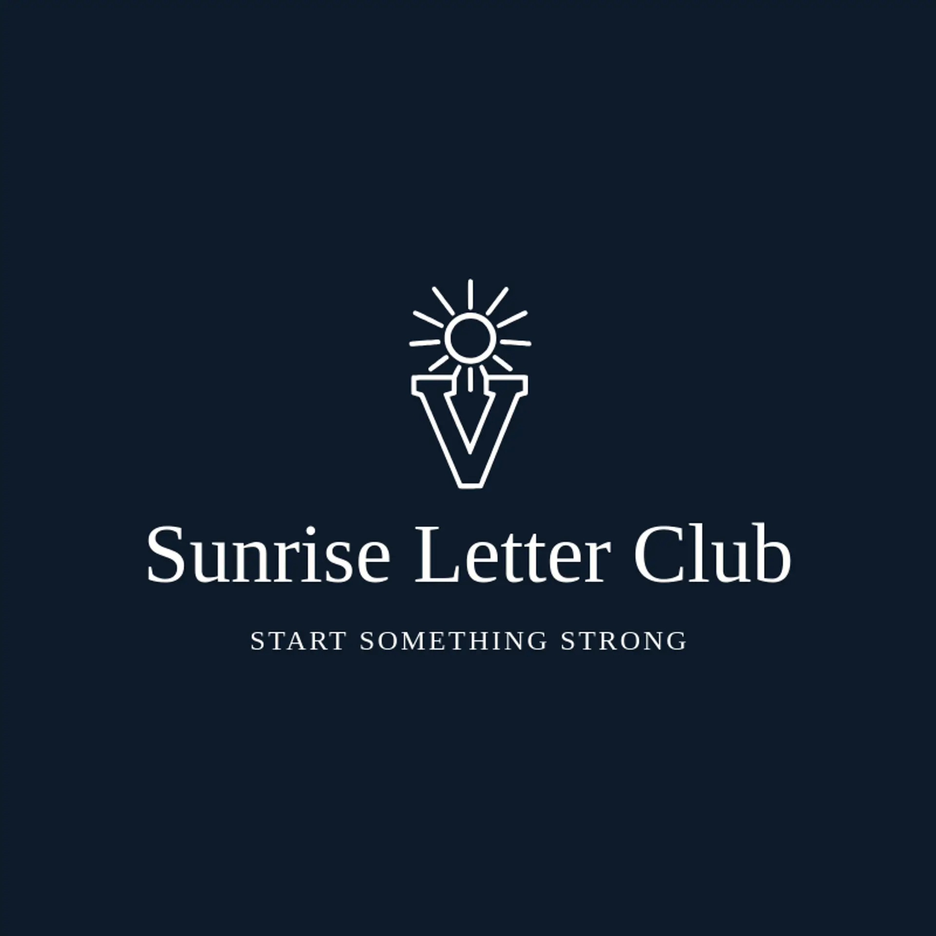 Sunrise Letter Club logo for varsity