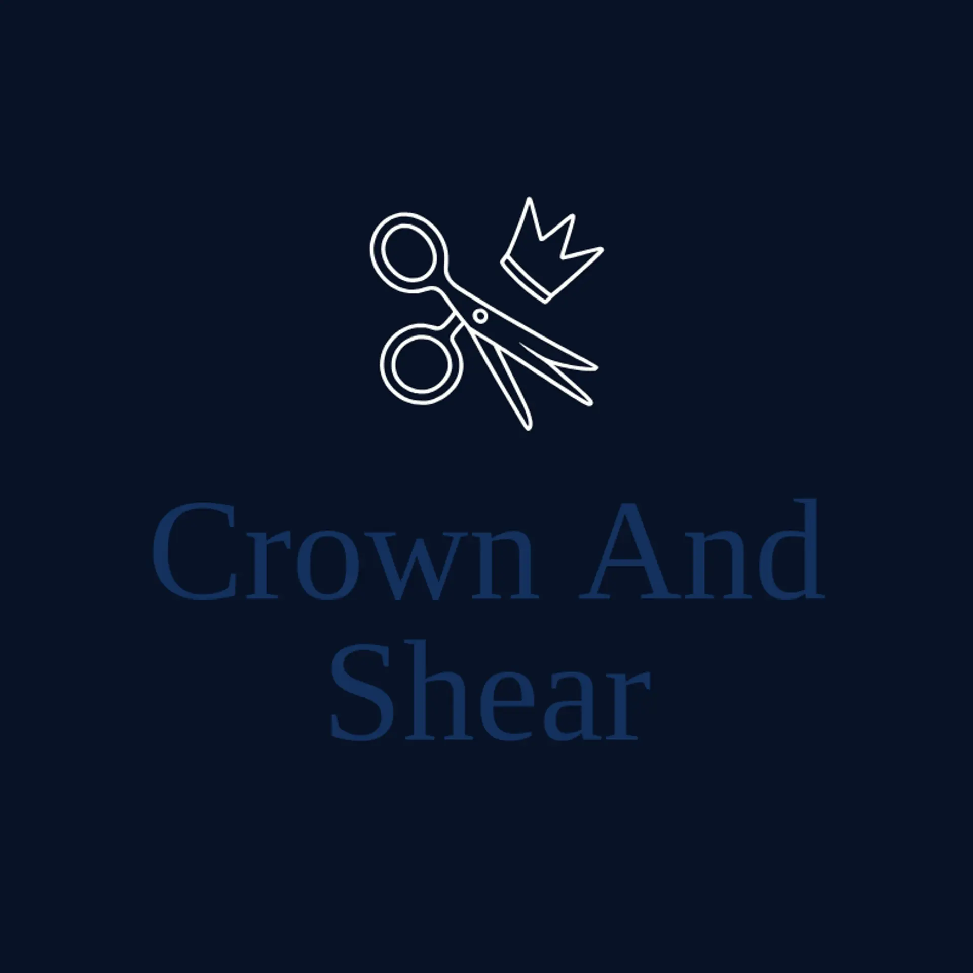 Crown And Shear logo for barbershop