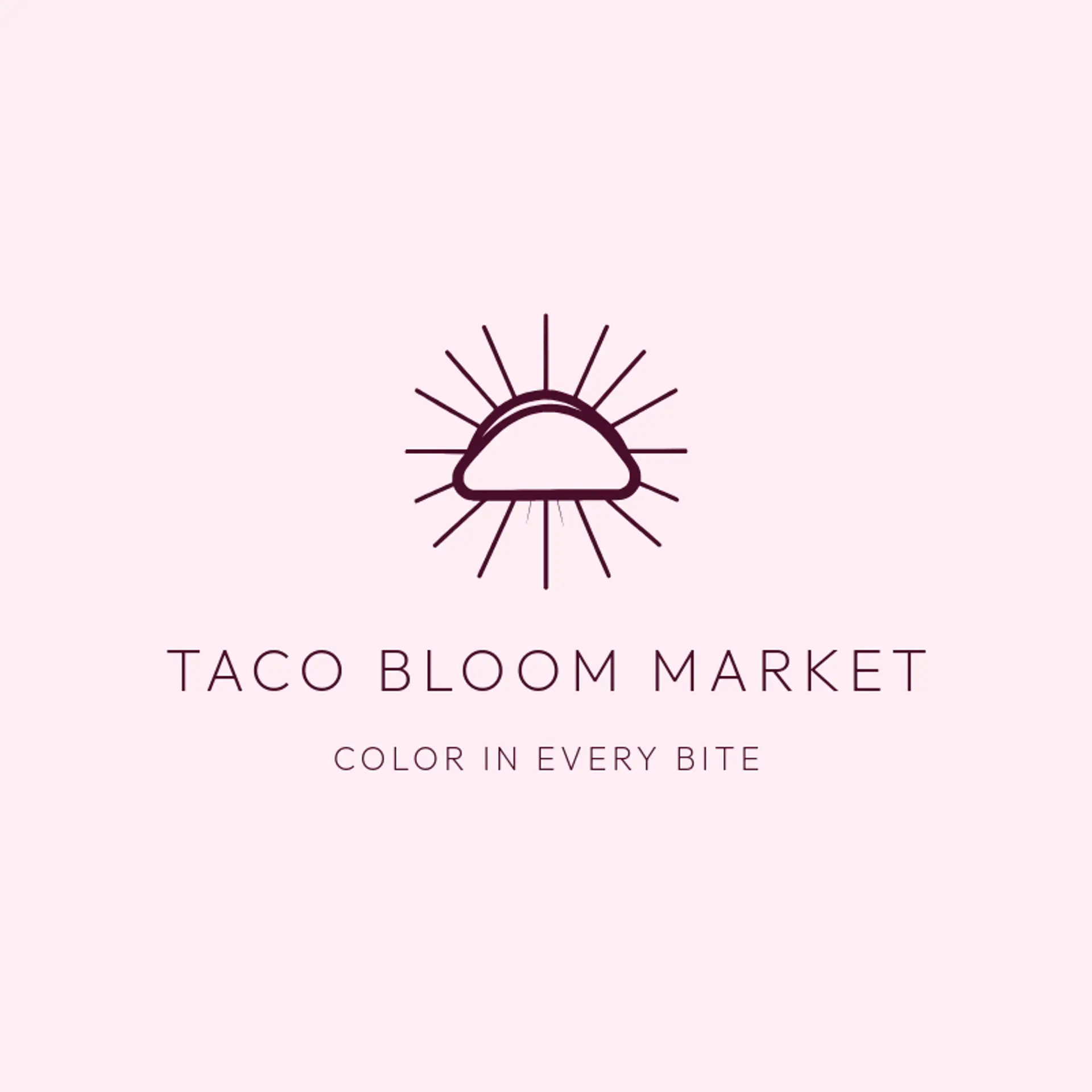 Taco Bloom Market logo for taco