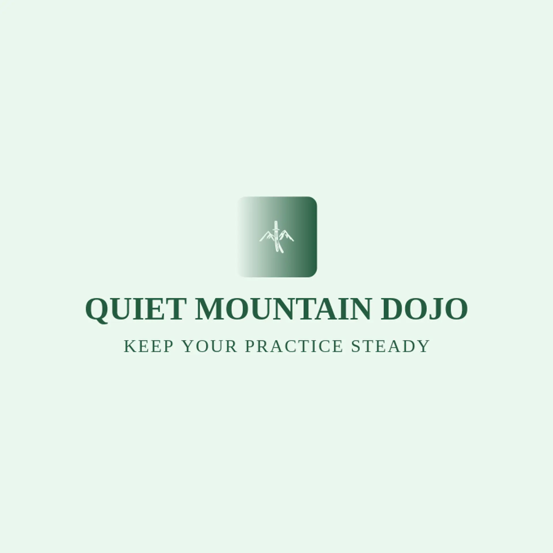Quiet Mountain Dojo logo for katana