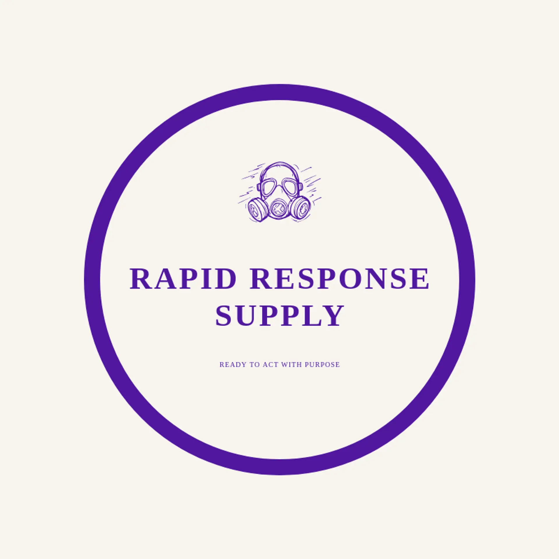Rapid Response Supply logo for gas mask