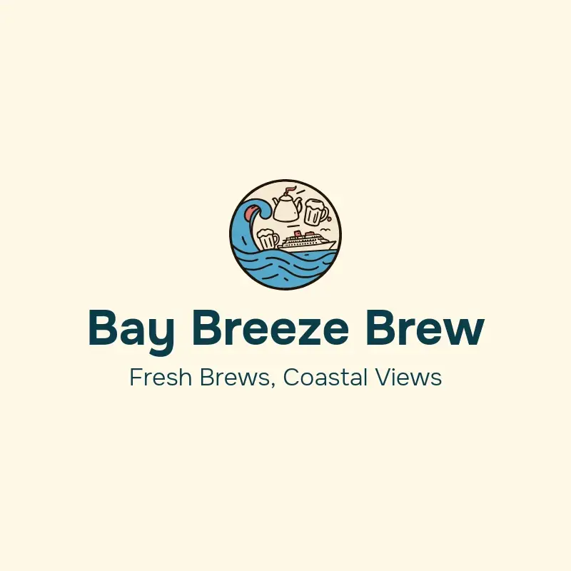 The brewery name Bay Breeze Brew as a branded logo with a color icon