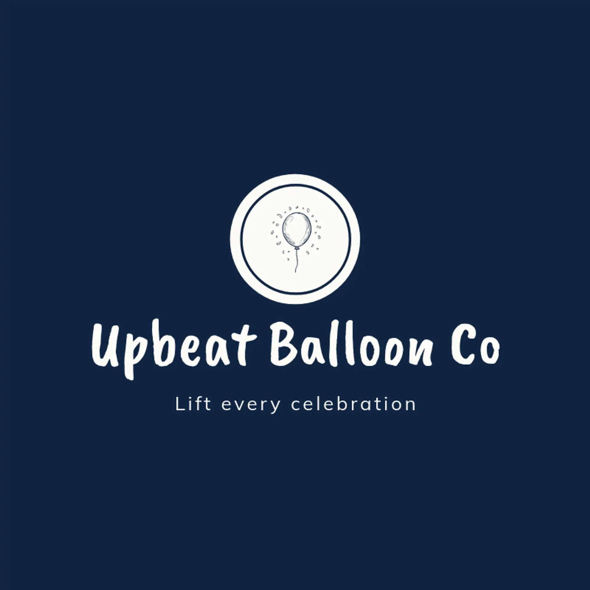 Upbeat Balloon Co logo for birthday