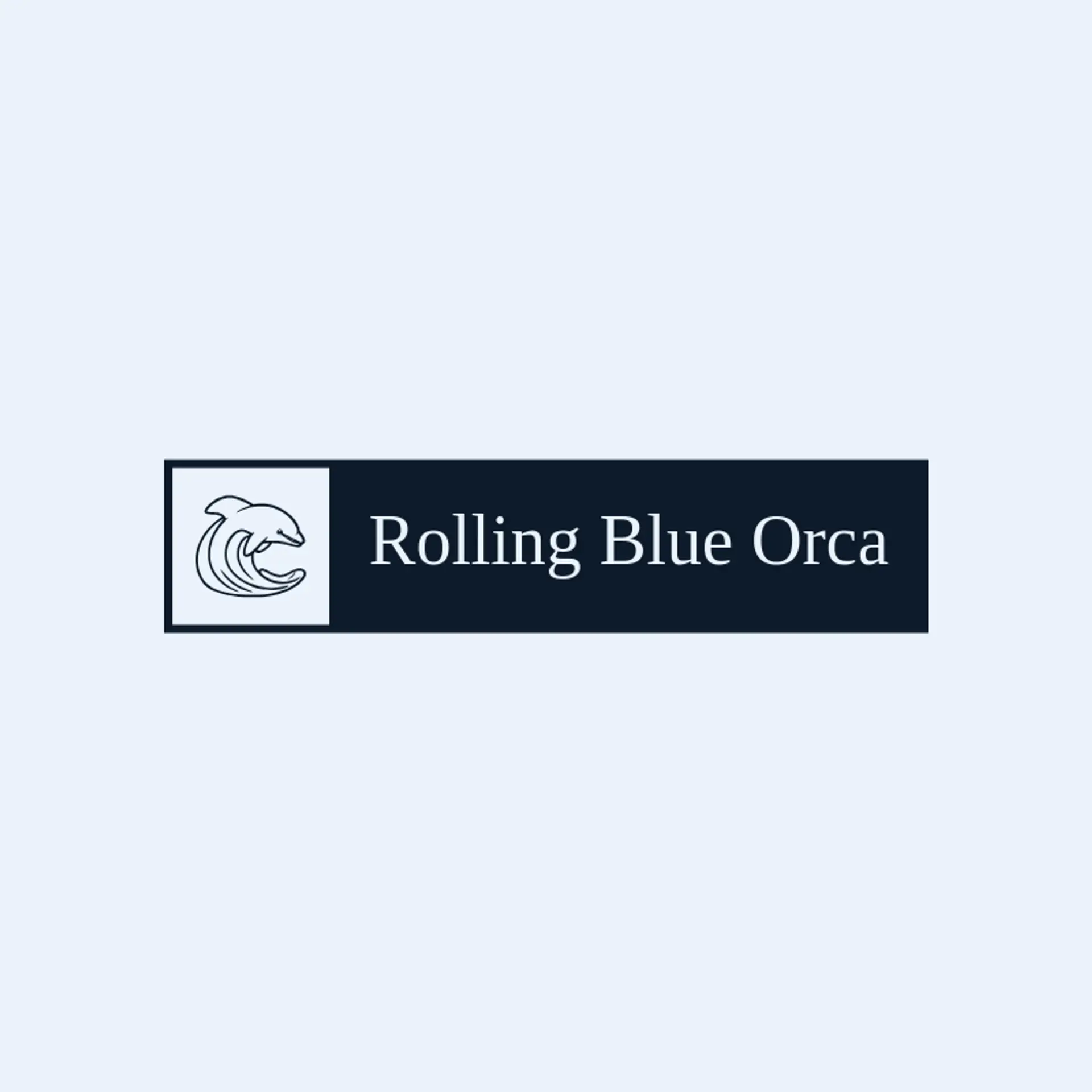 Rolling Blue Orca logo for orca