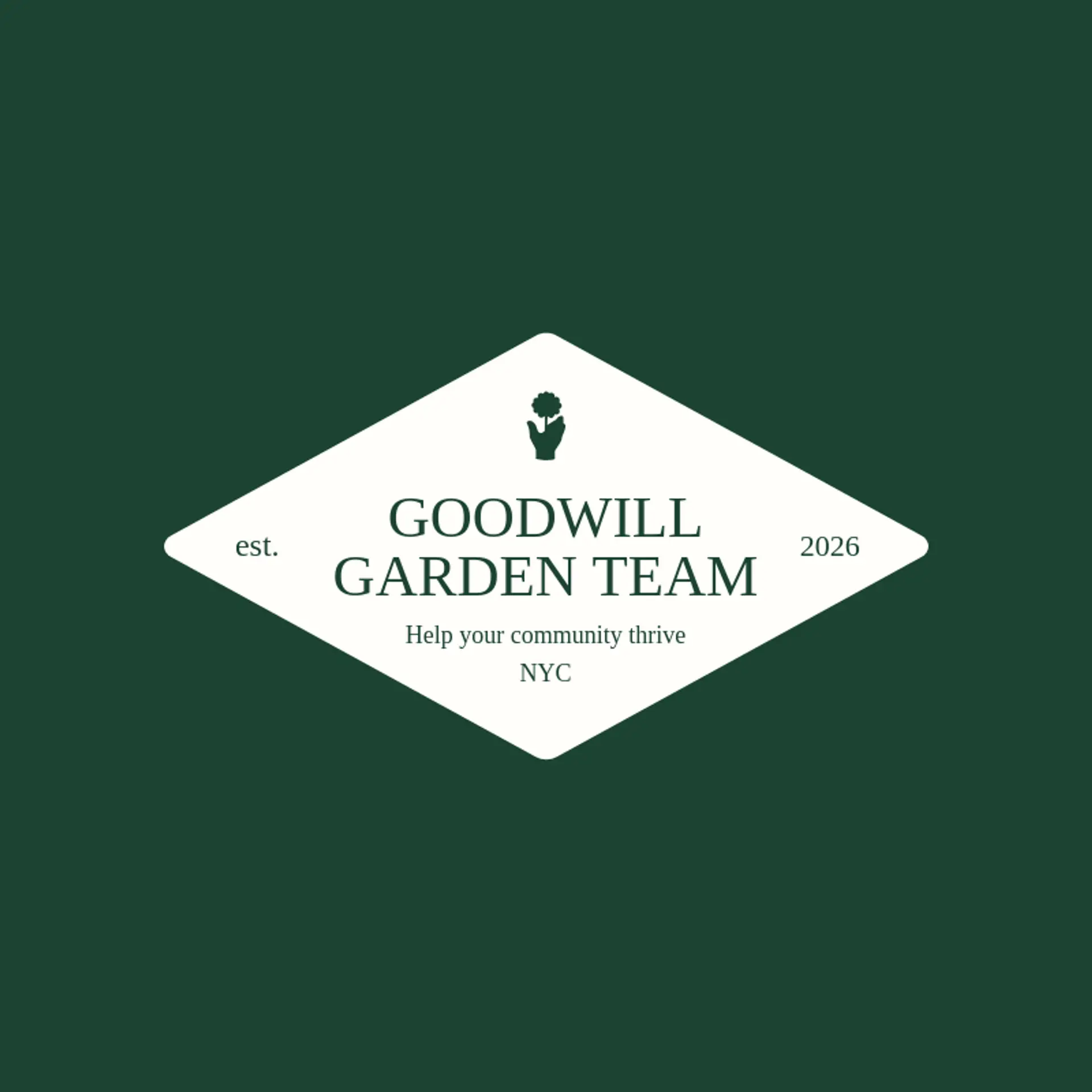 Goodwill Garden Team logo for helping hand