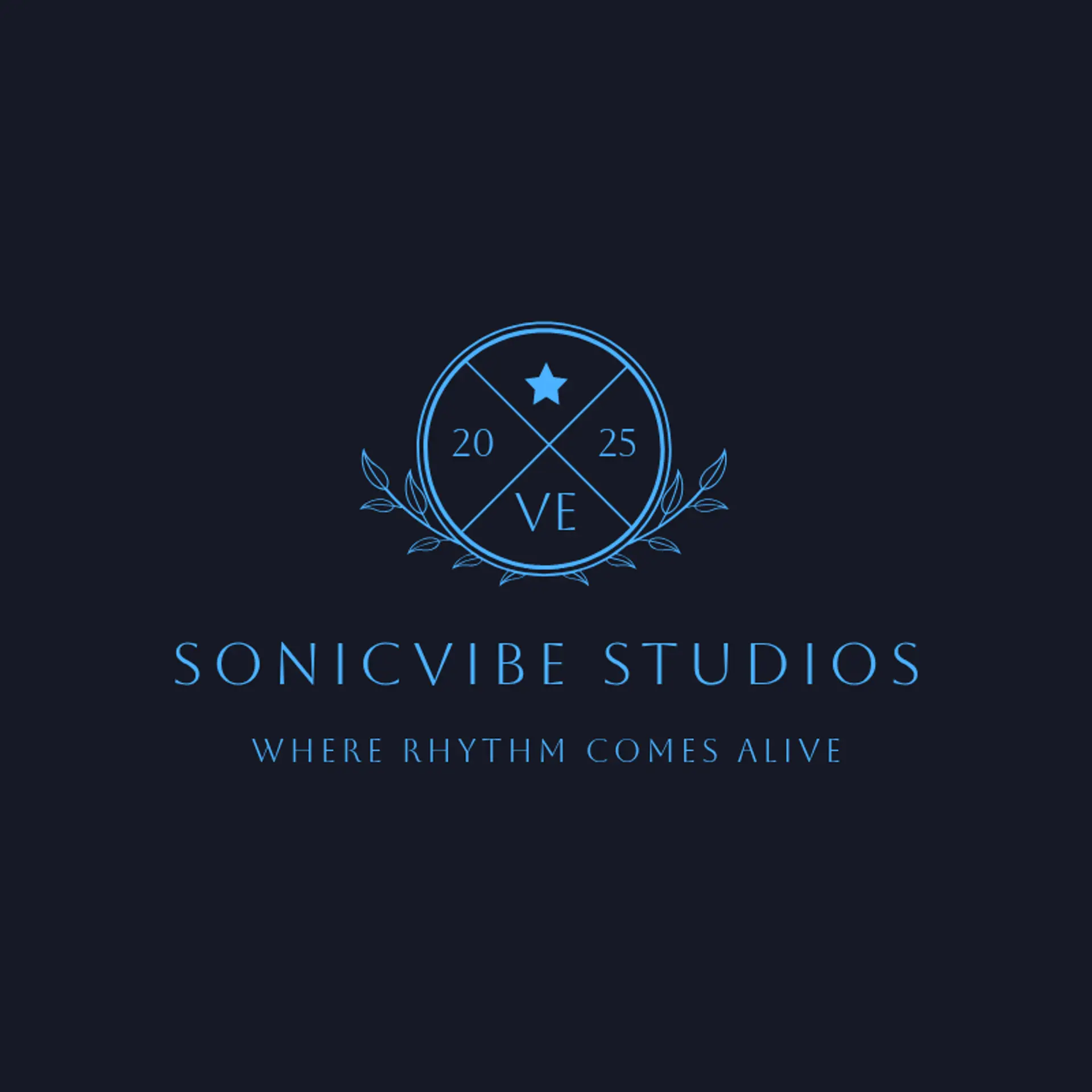 SonicVibe Studios logo for music studio